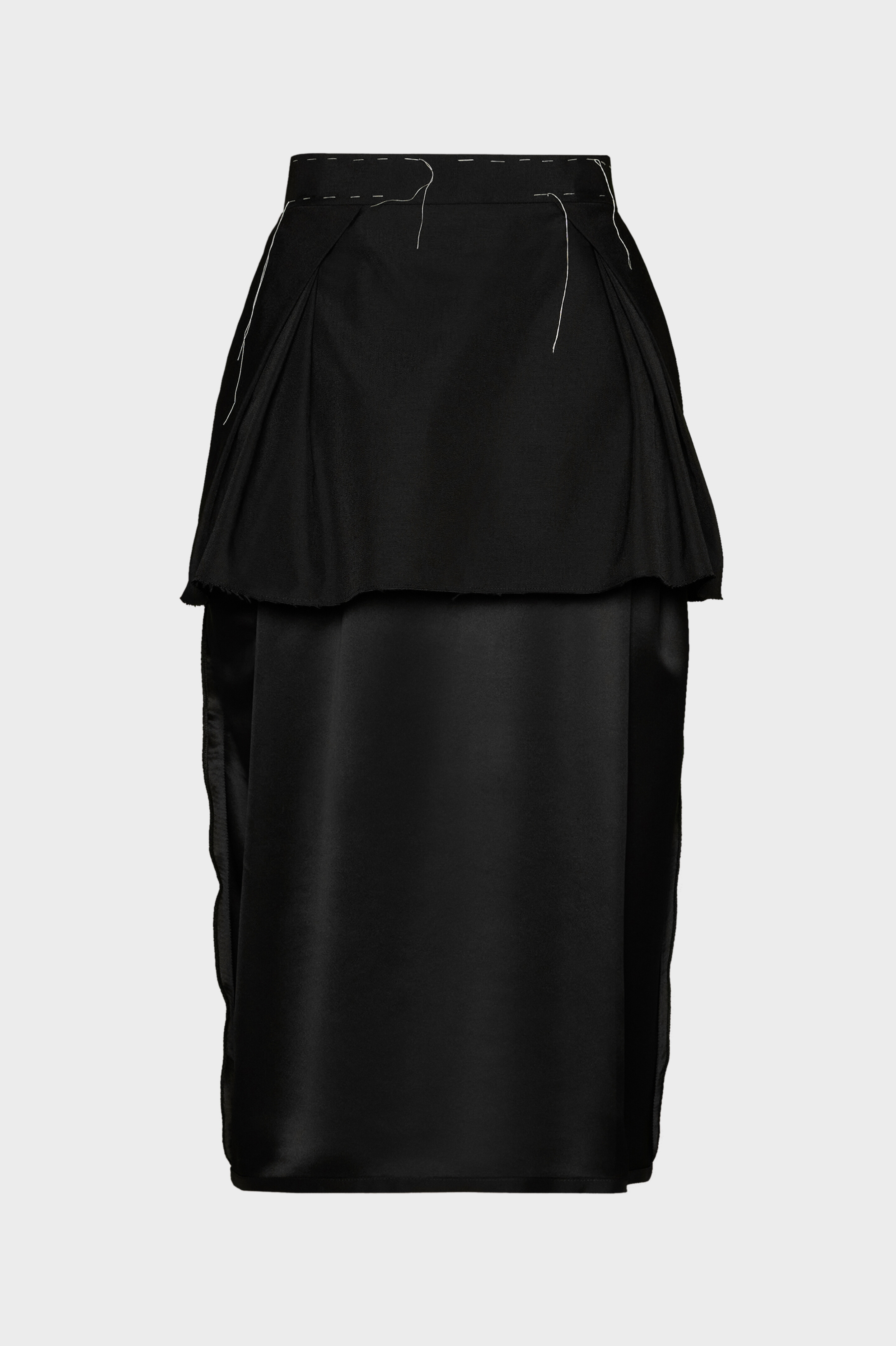 Black Cordura-Silk Midi Skirt | Maison Margiela