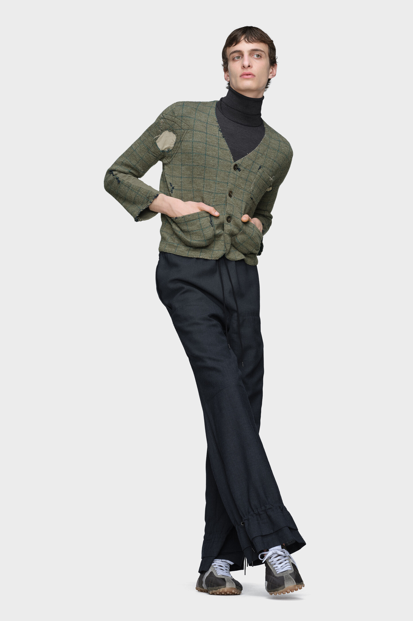 Men's Blue Wool Trousers | Maison Margiela
