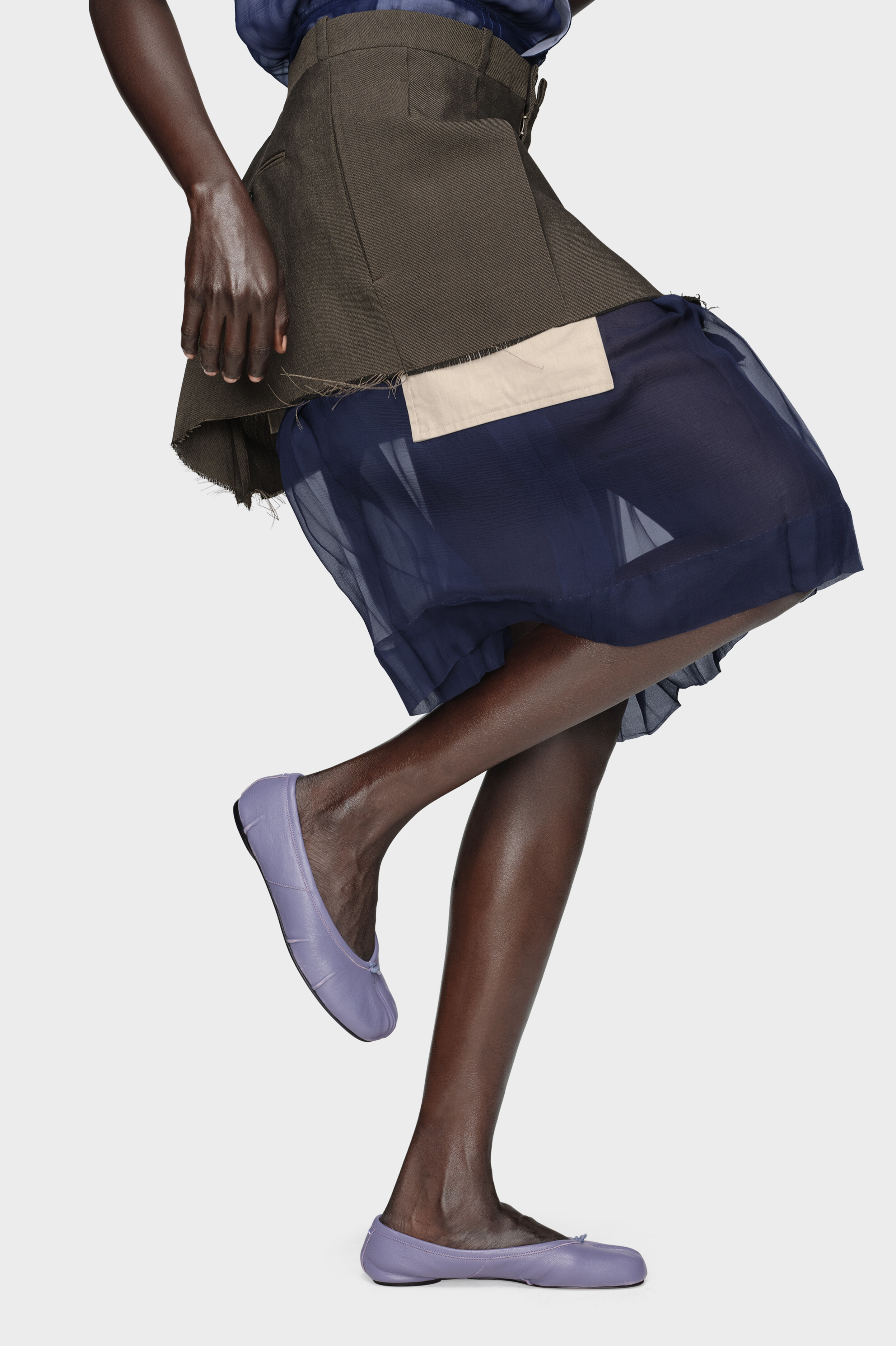 Women's Blue Leather Tabi New Flats | Maison Margiela