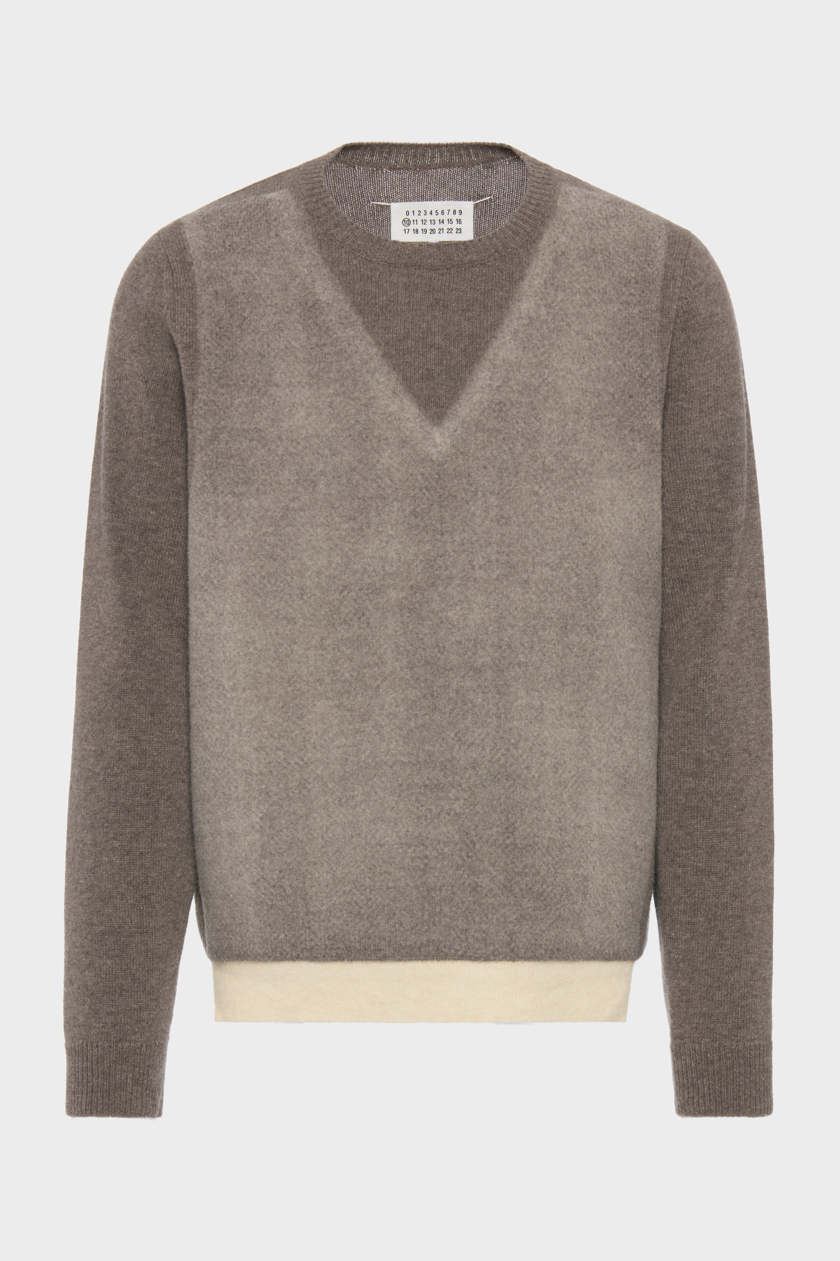Fused Knit Wool Crewneck Sweater