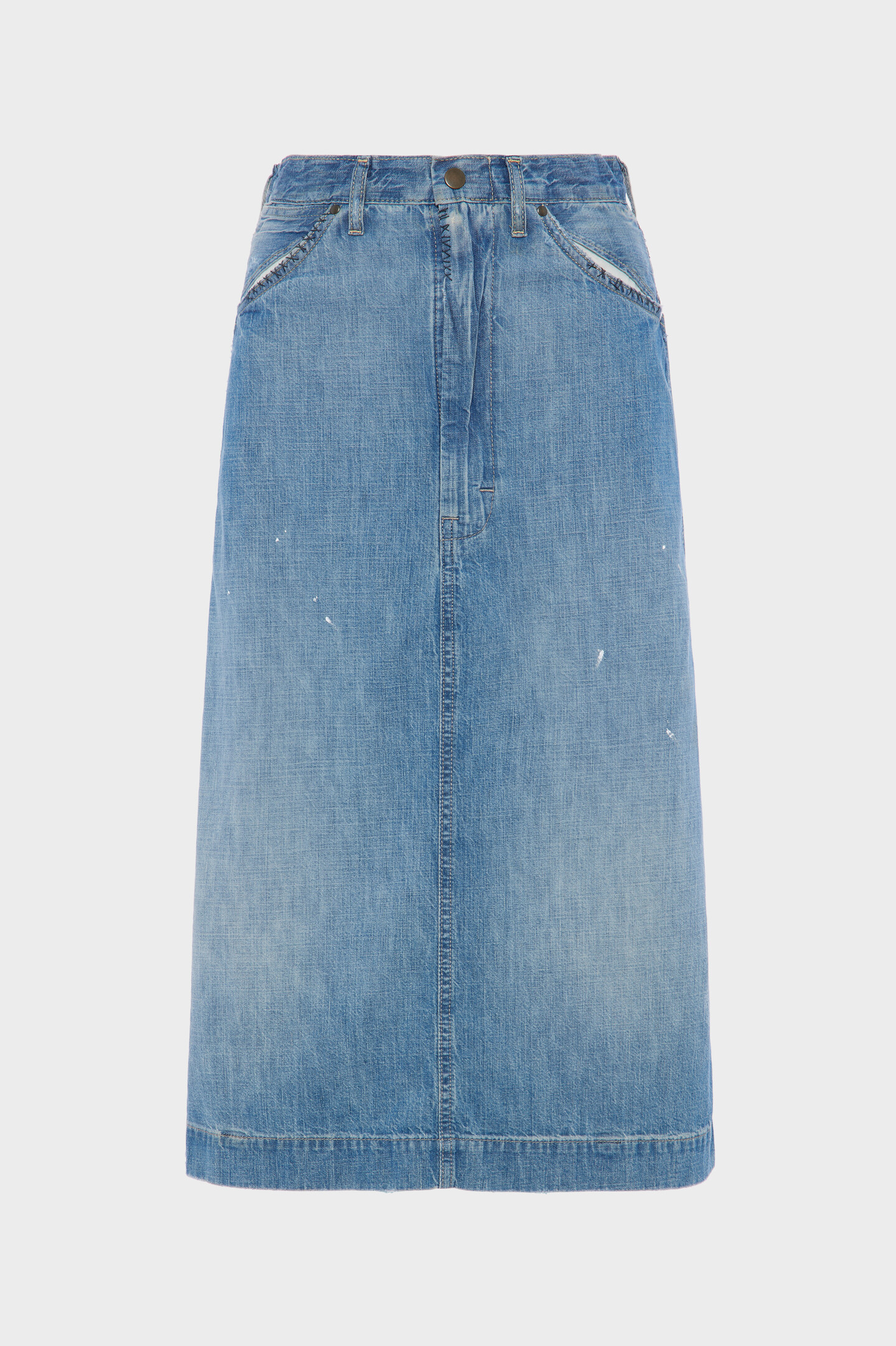 Denim midi skirt Vintage medium blue | Maison Margiela Official