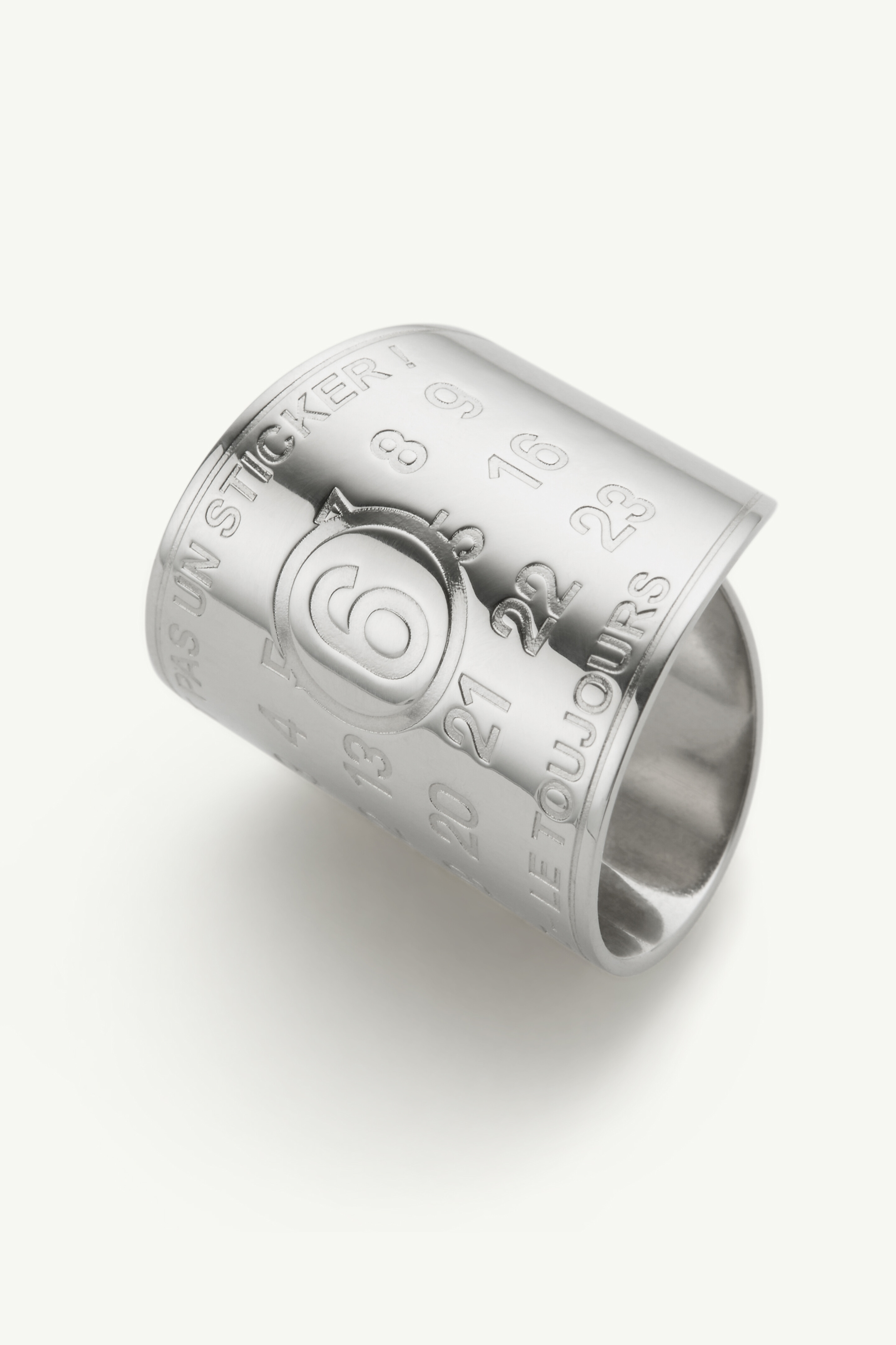 Gray Souvenir sticker band ring | MM6 Official