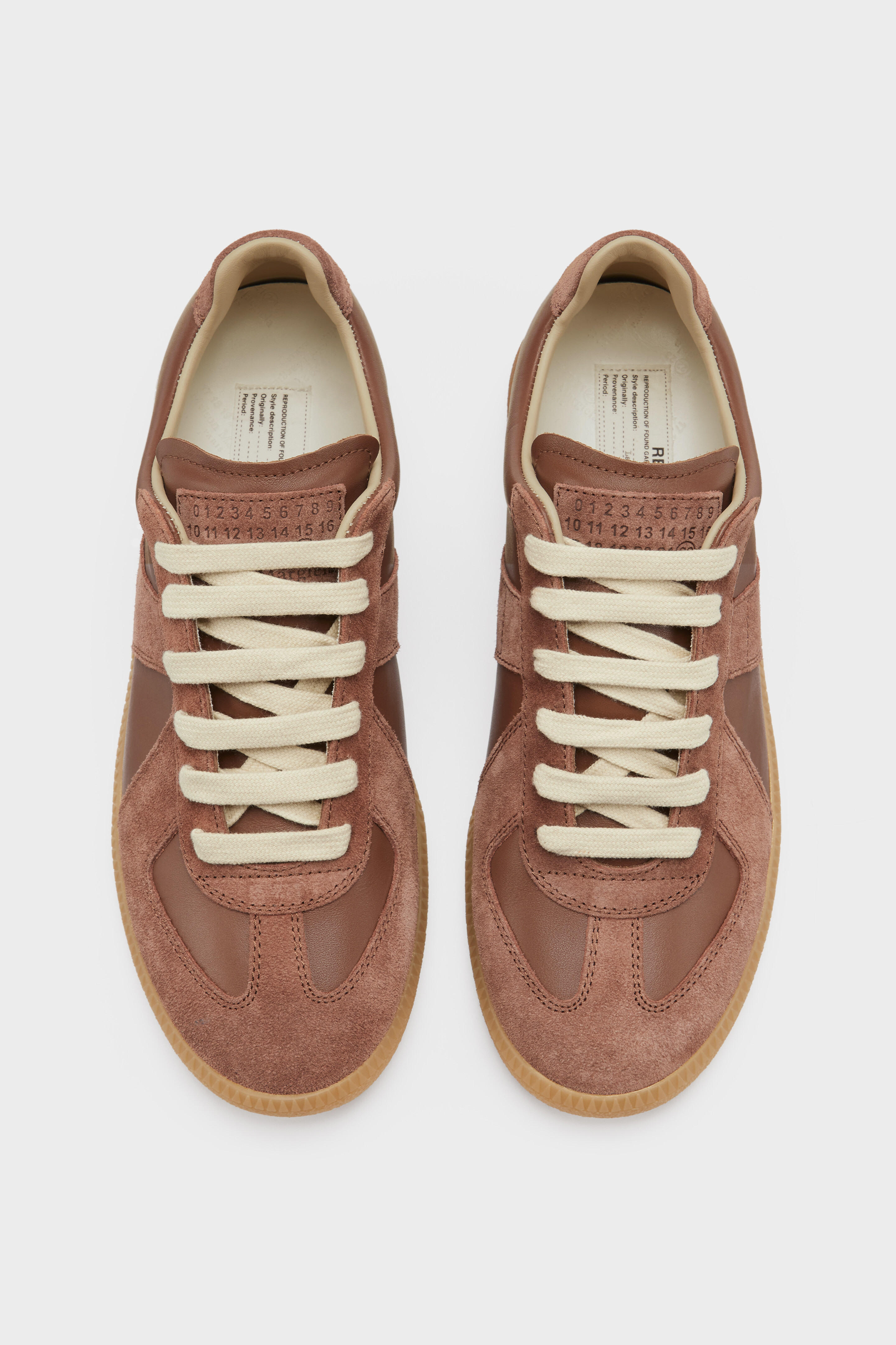 Men's Brown Leather Replica Sneakers | Maison Margiela