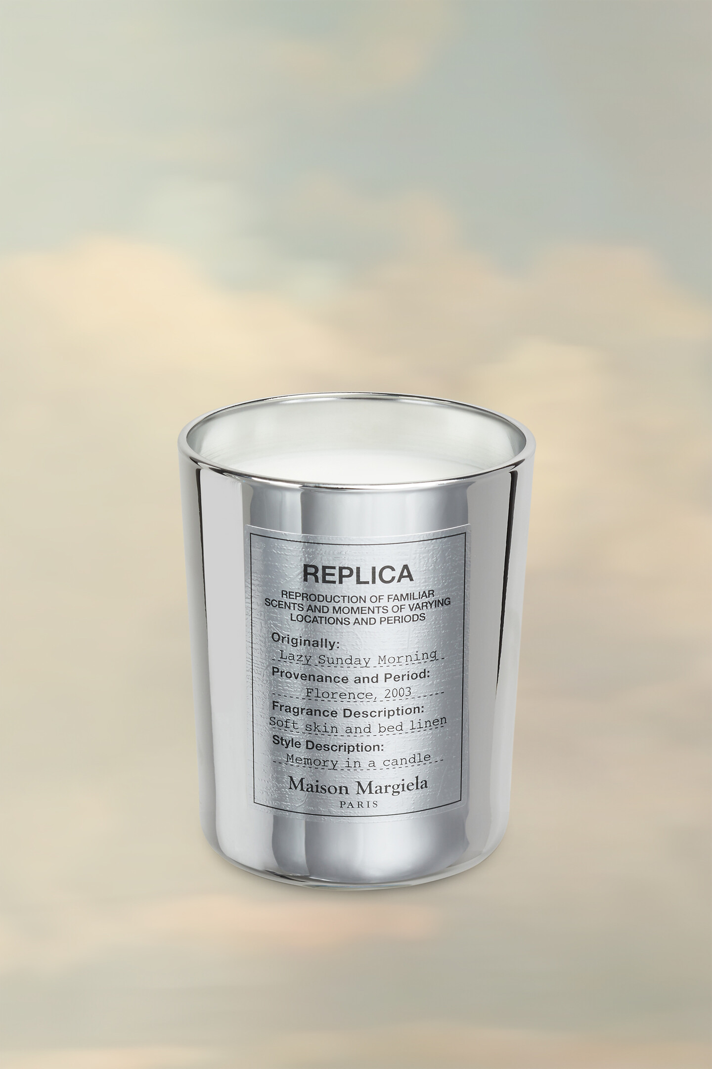 Silver Replica Lazy Sunday Morning candle | Maison Margiela Official