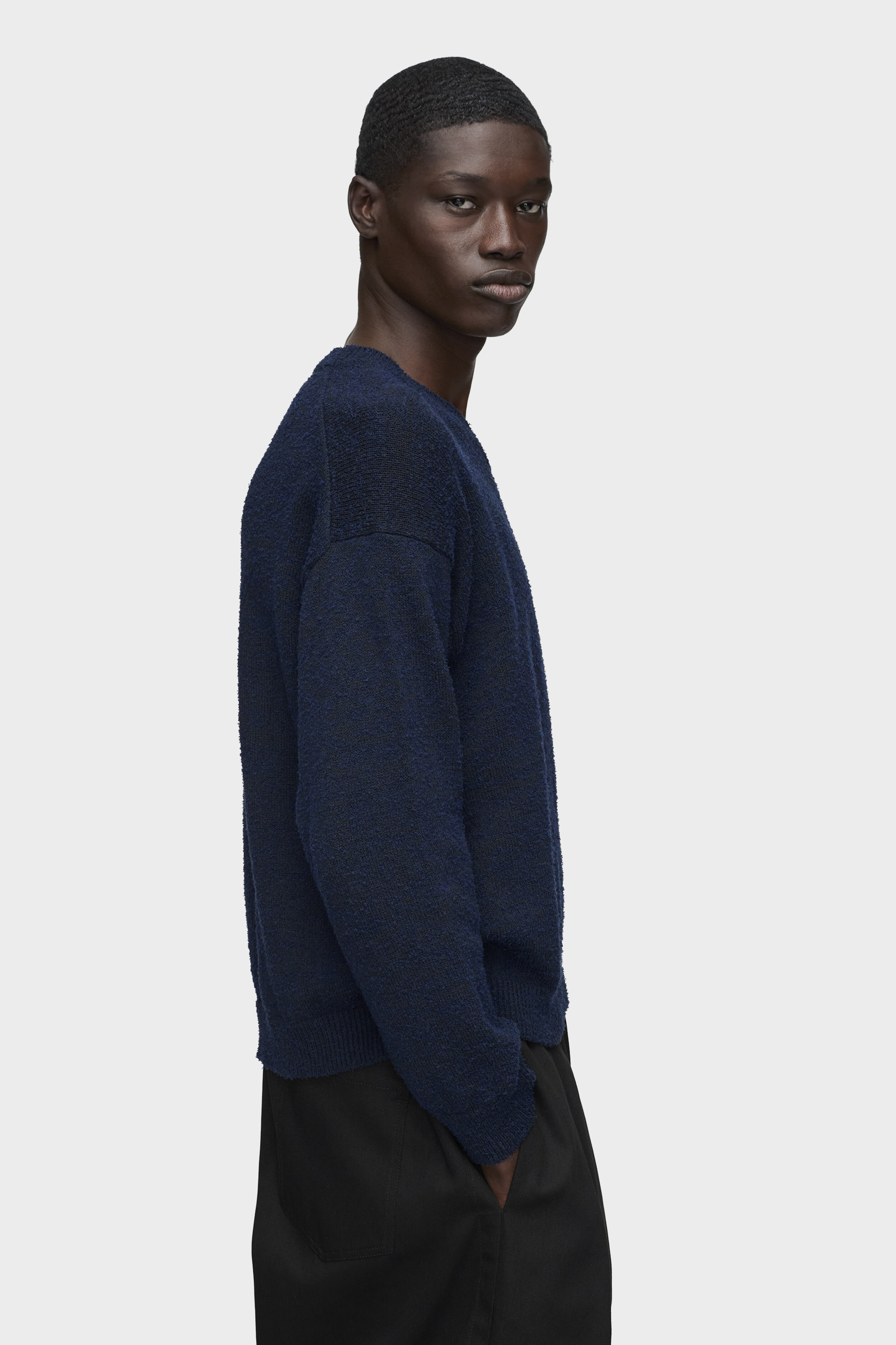Navy Blue V-neck sweater | Maison Margiela Official