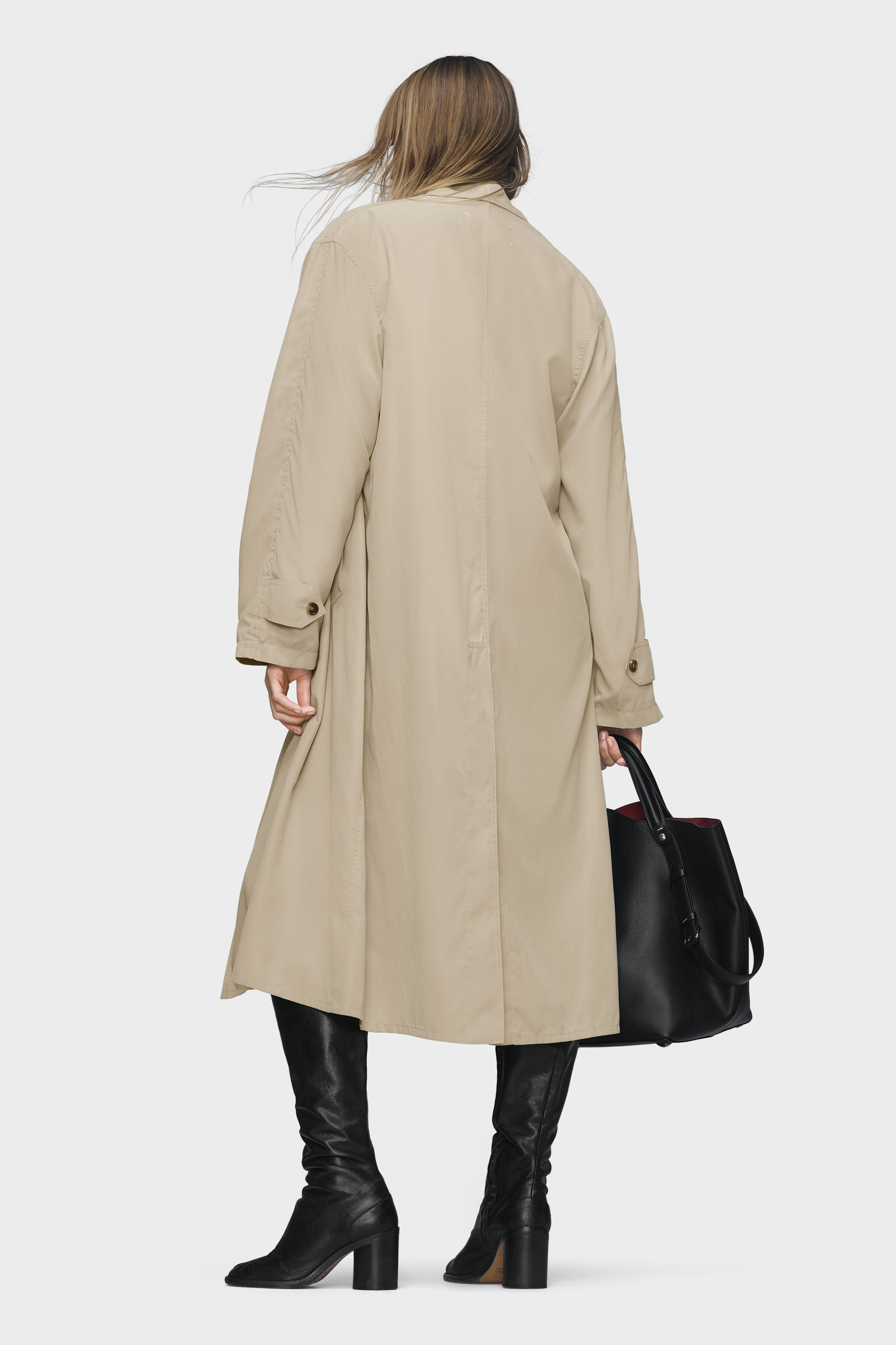PEACHED TRENCH COAT