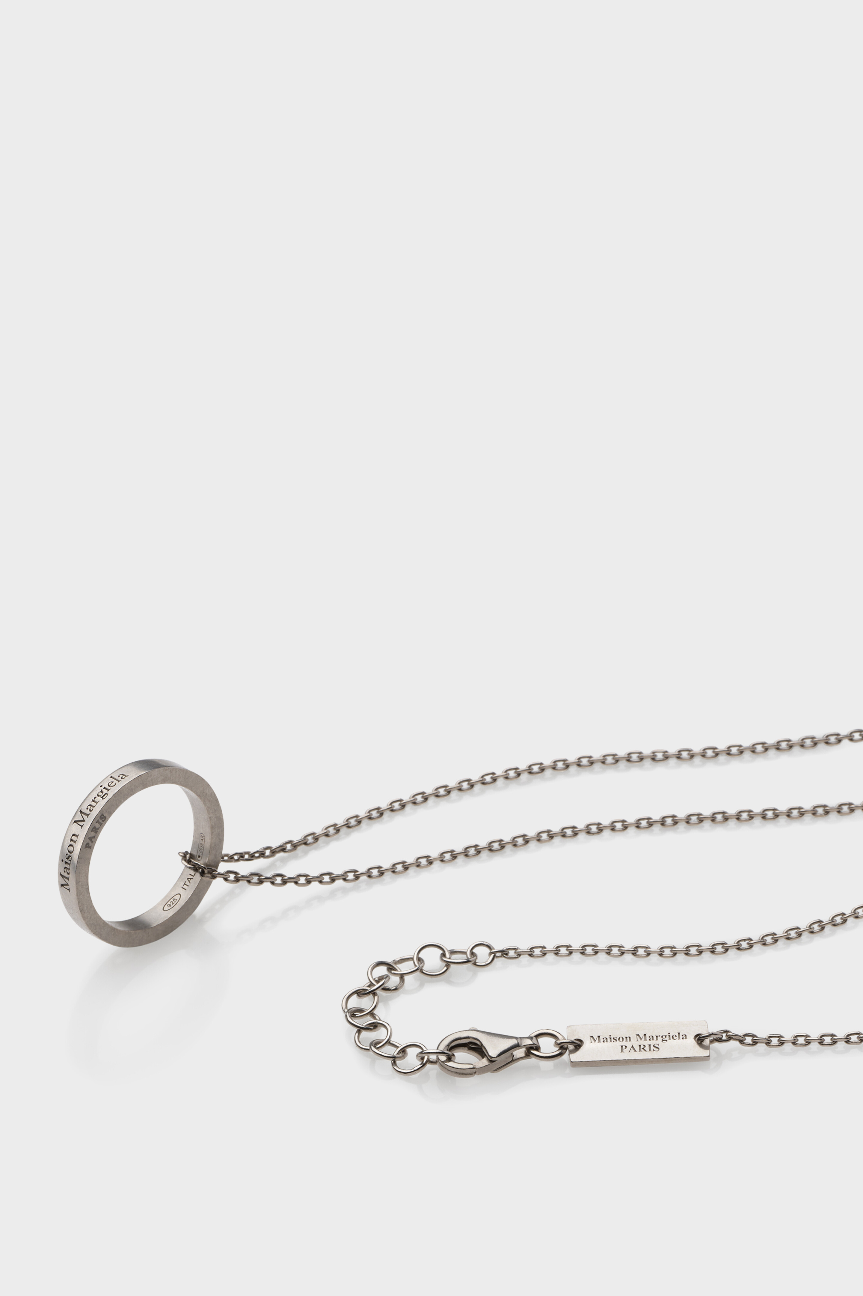 Polished palladio Logo ring necklace | Maison Margiela Official