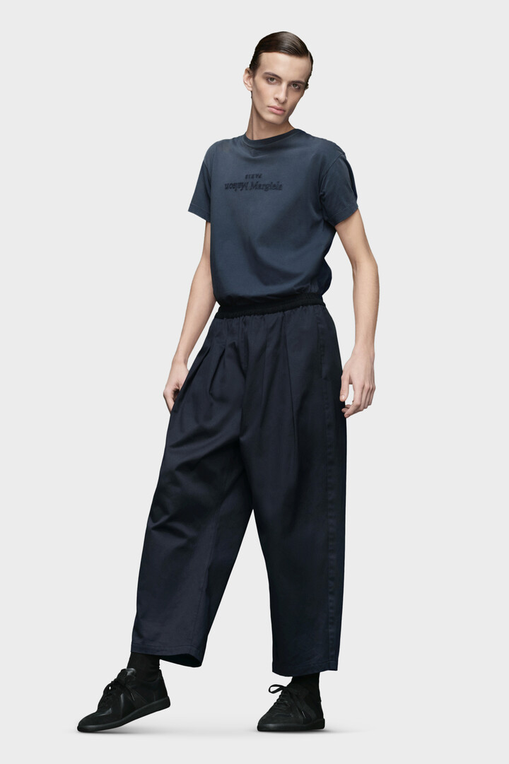 Men's Blue Cotton Trousers | Maison Margiela