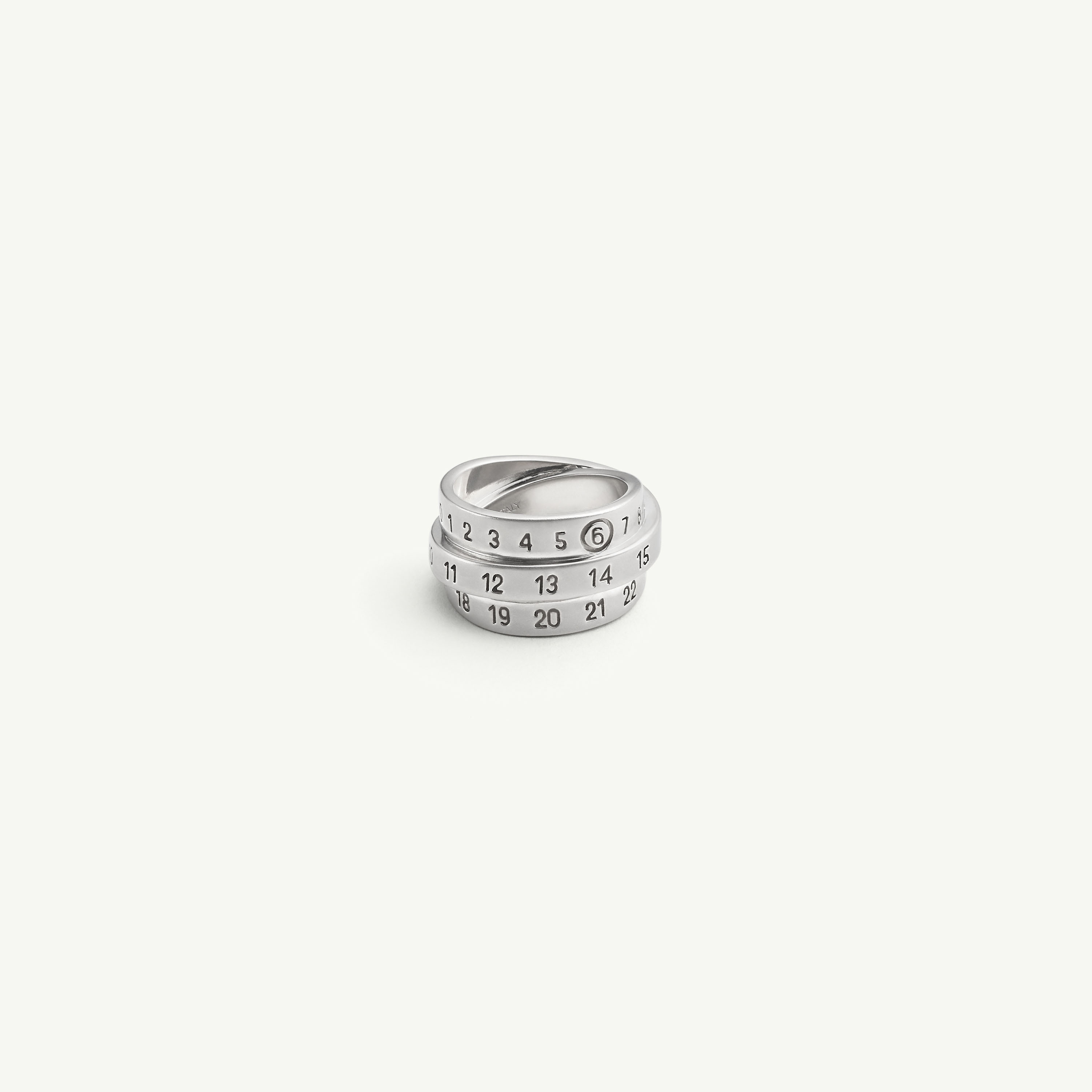 Triple Logo Numeric Signature Ring | Maison Margiela