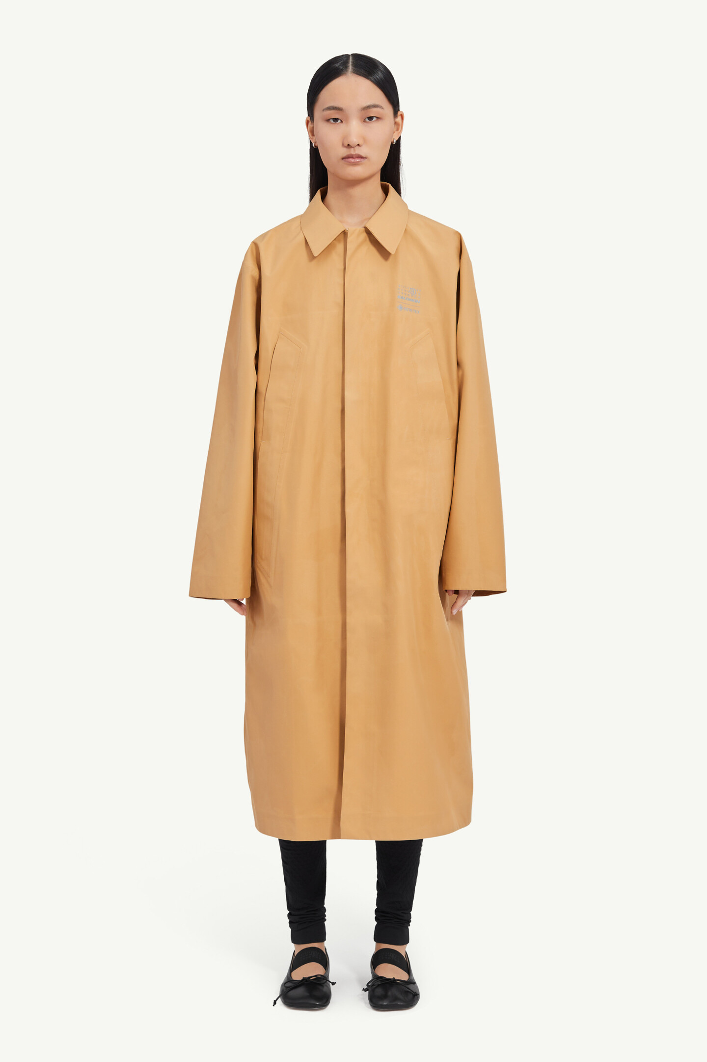 Beige Oversized Trench MM6 x Salomon | MM6