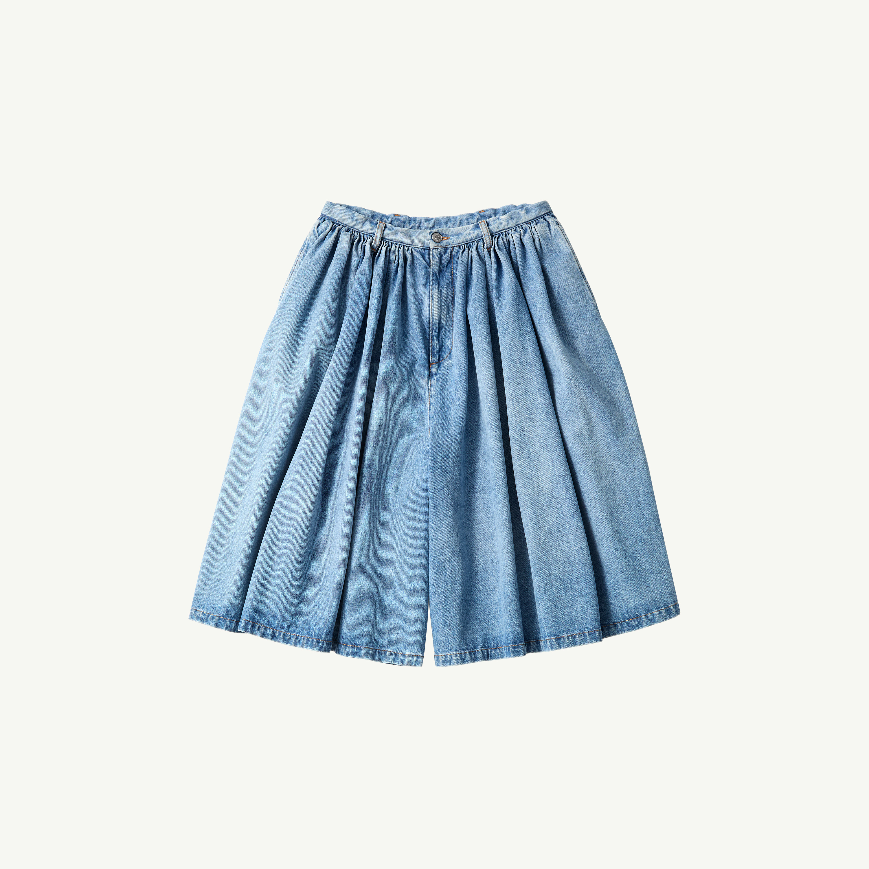 MM6 モヘアチェックショートパンツ ブルー Blue Numeric embroidery denim shorts | MM6 Official