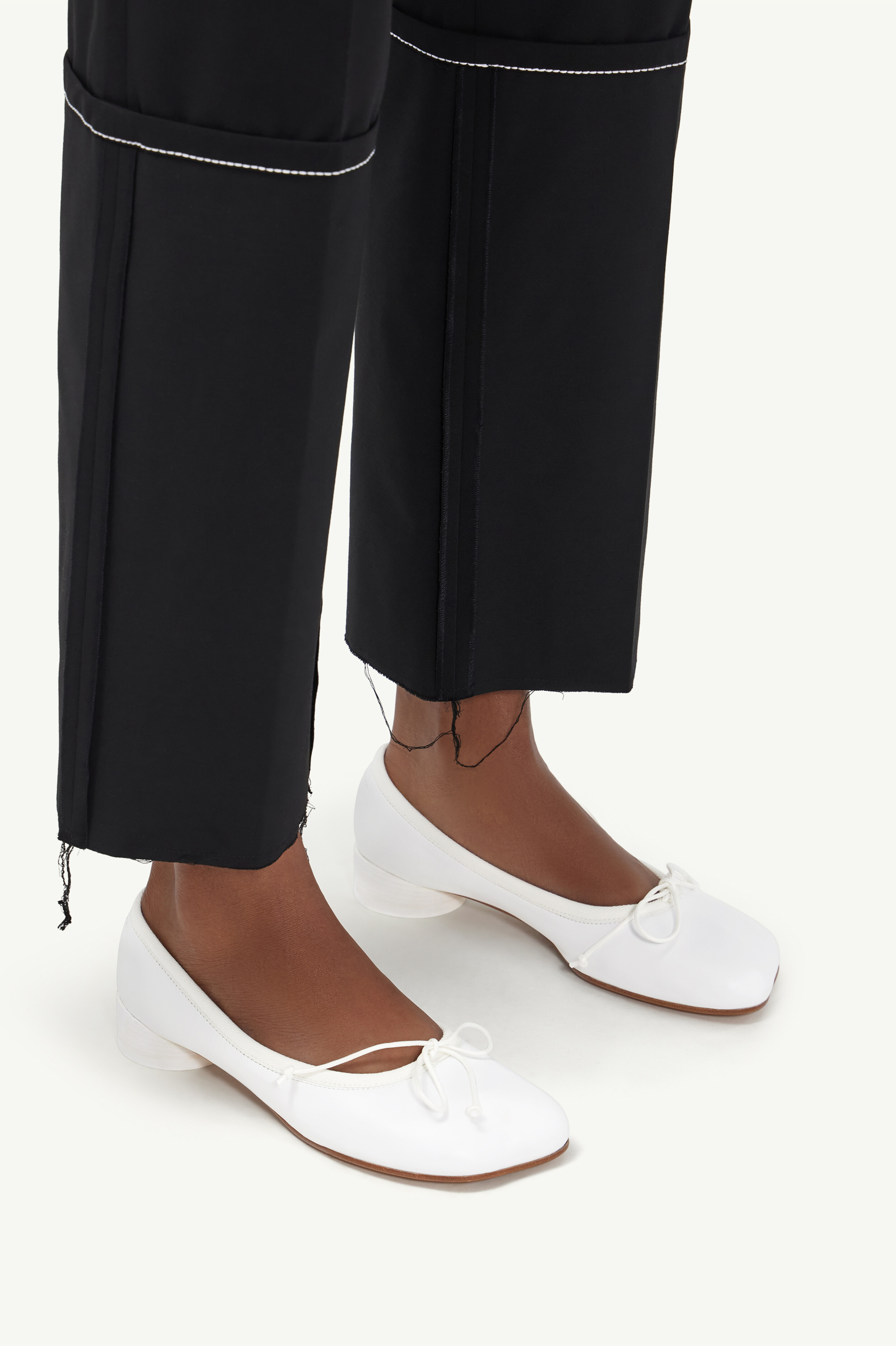 White Low-Cut Ballerina Flats | Maison Margiela