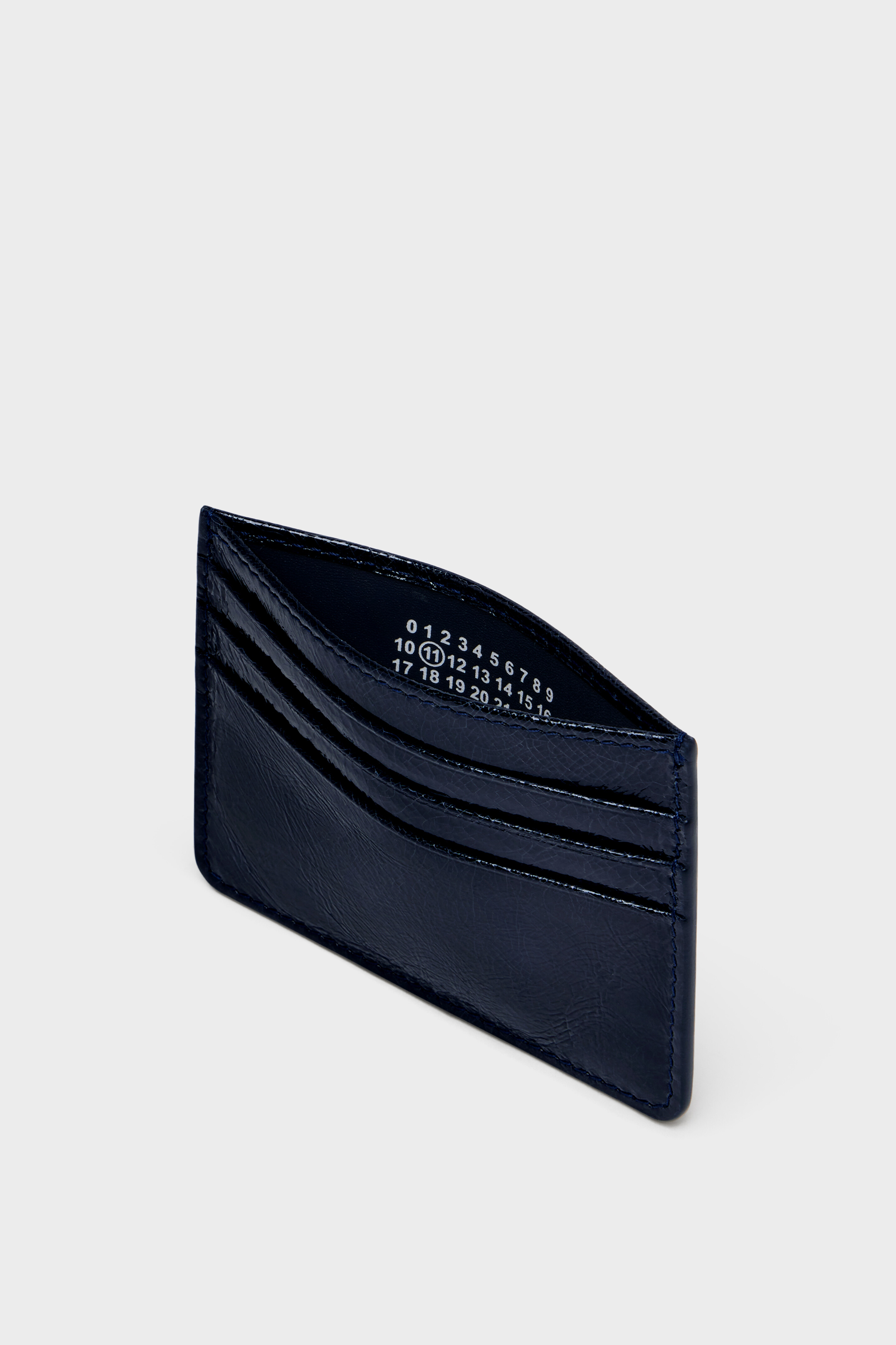 Four Stitches Card Holder Navy Blue | Maison Margiela Official