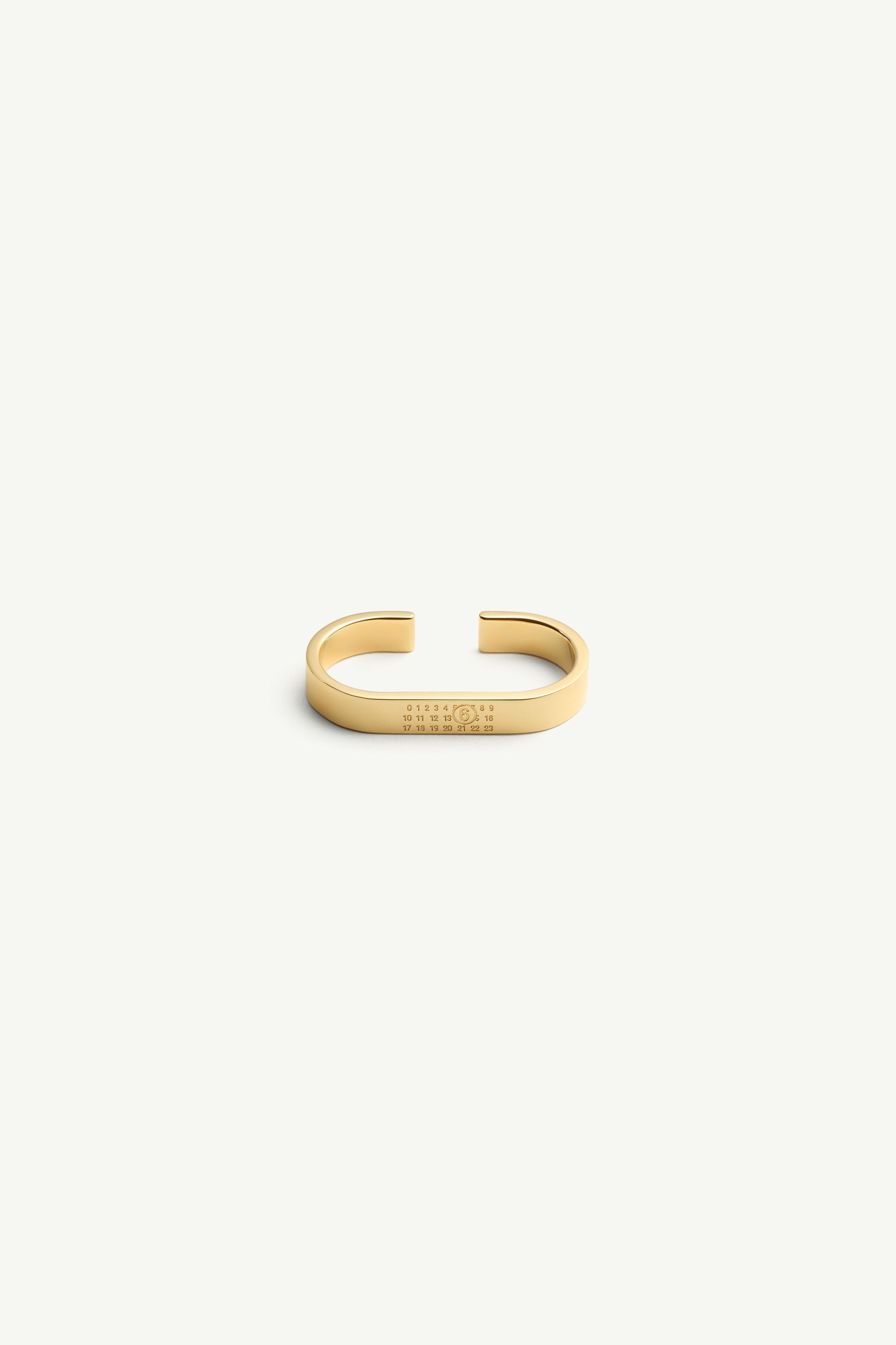 Gold double numeric ring