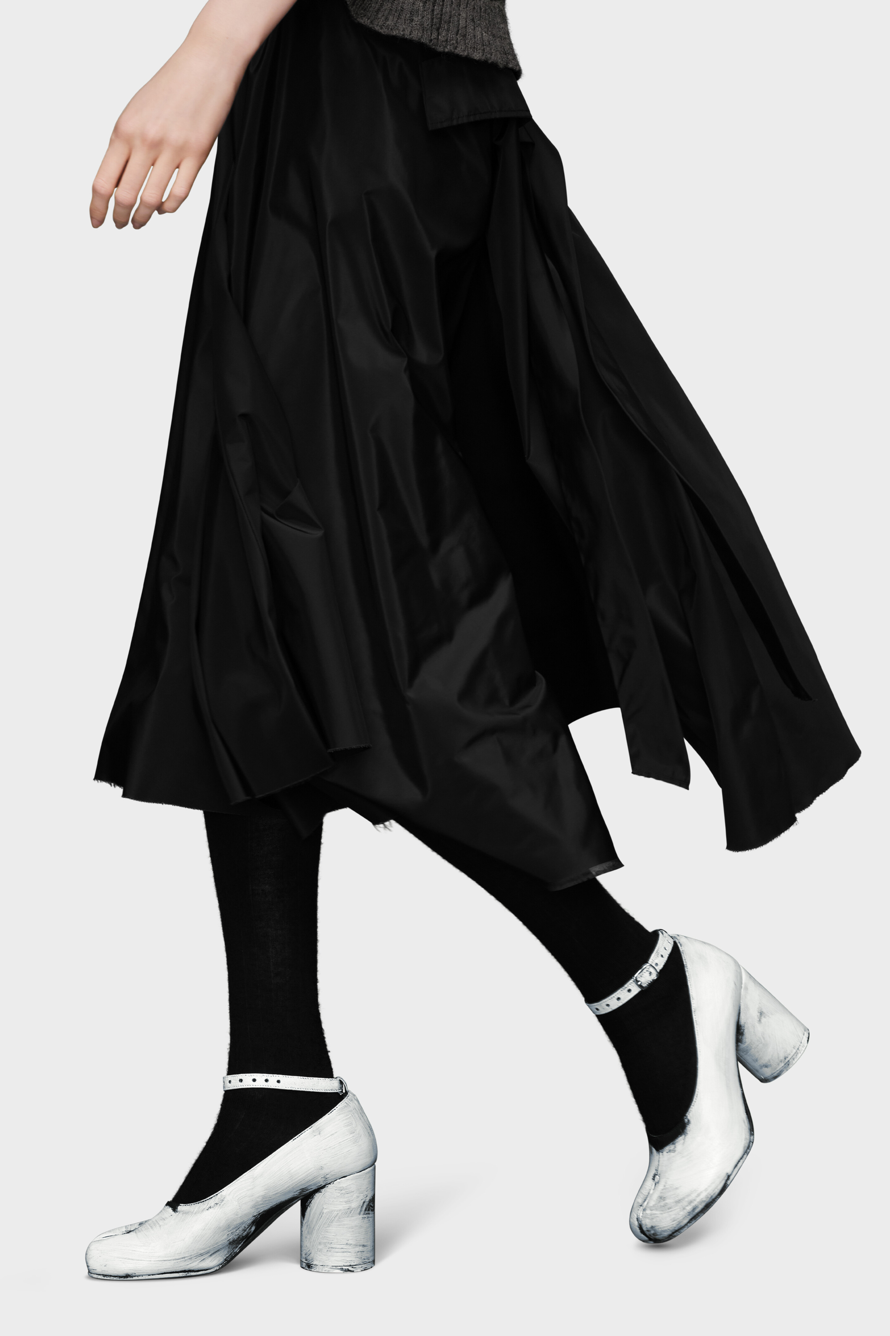 Maison Margiela TABI 3cmヒール　24cm Tabi Bianchetto Heels Black | Maison Margiela