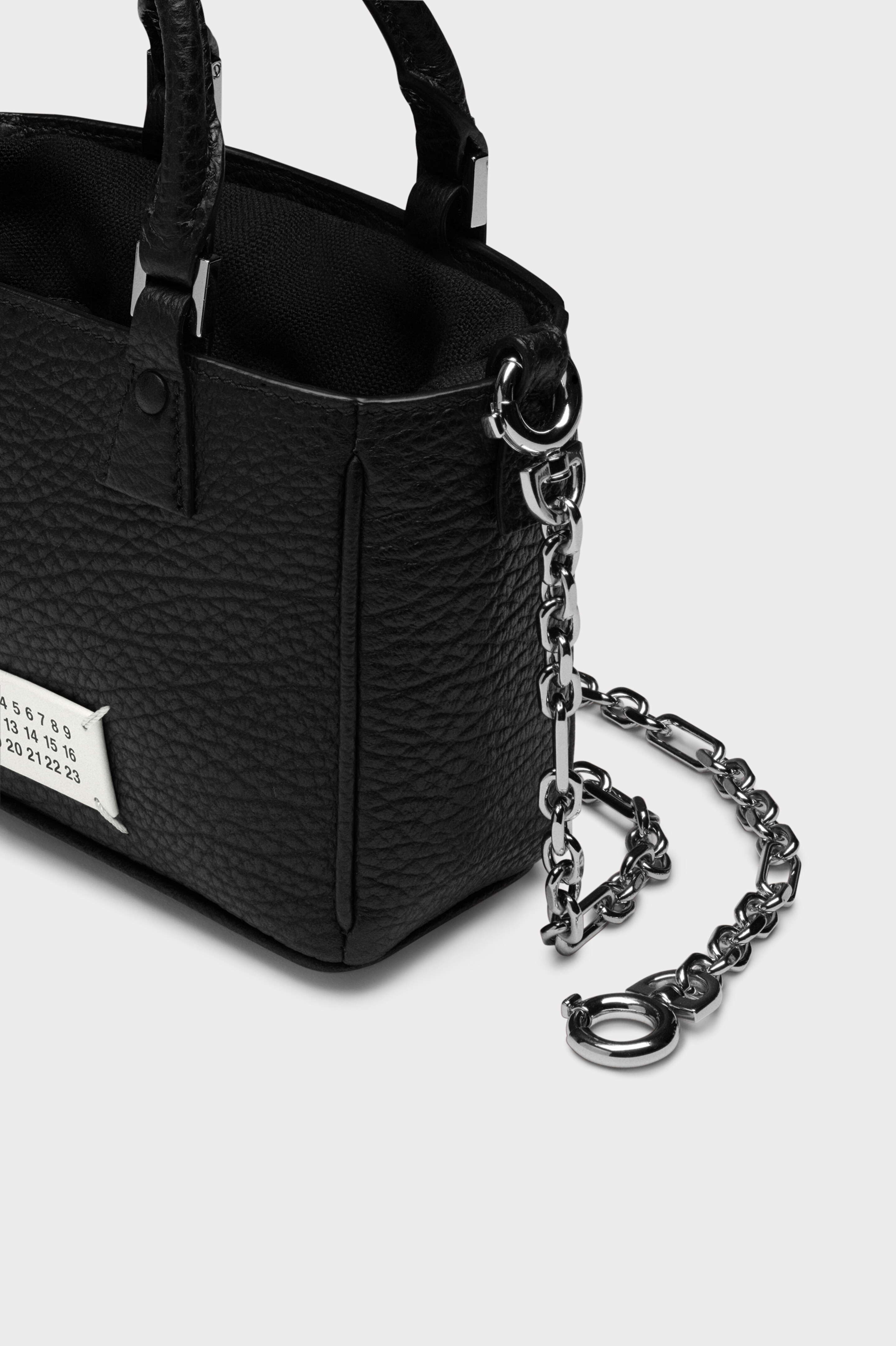 Black Leather 5AC Tote Bag | Maison Margiela