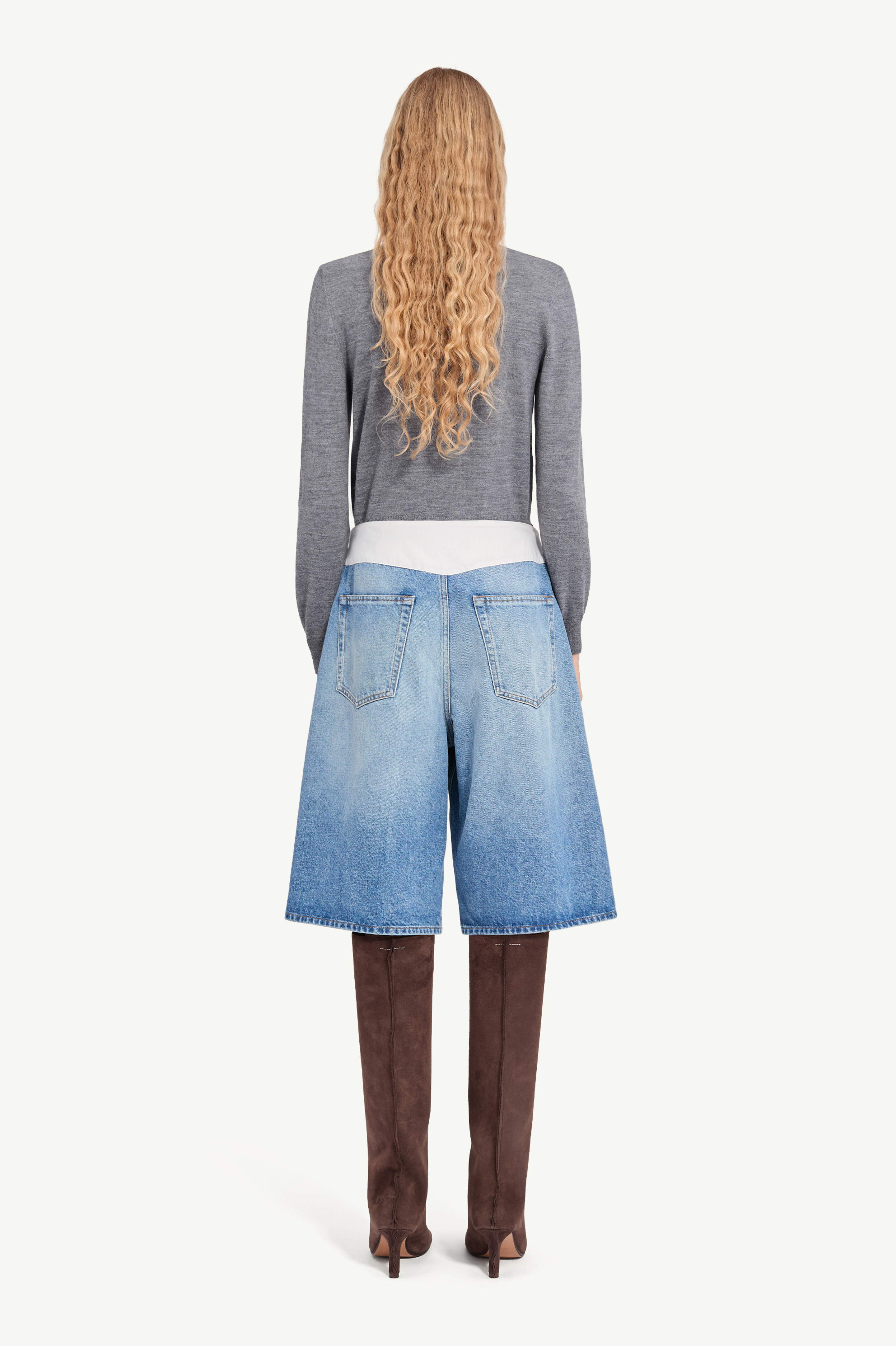 Blue Denim bermuda shorts | MM6 Official