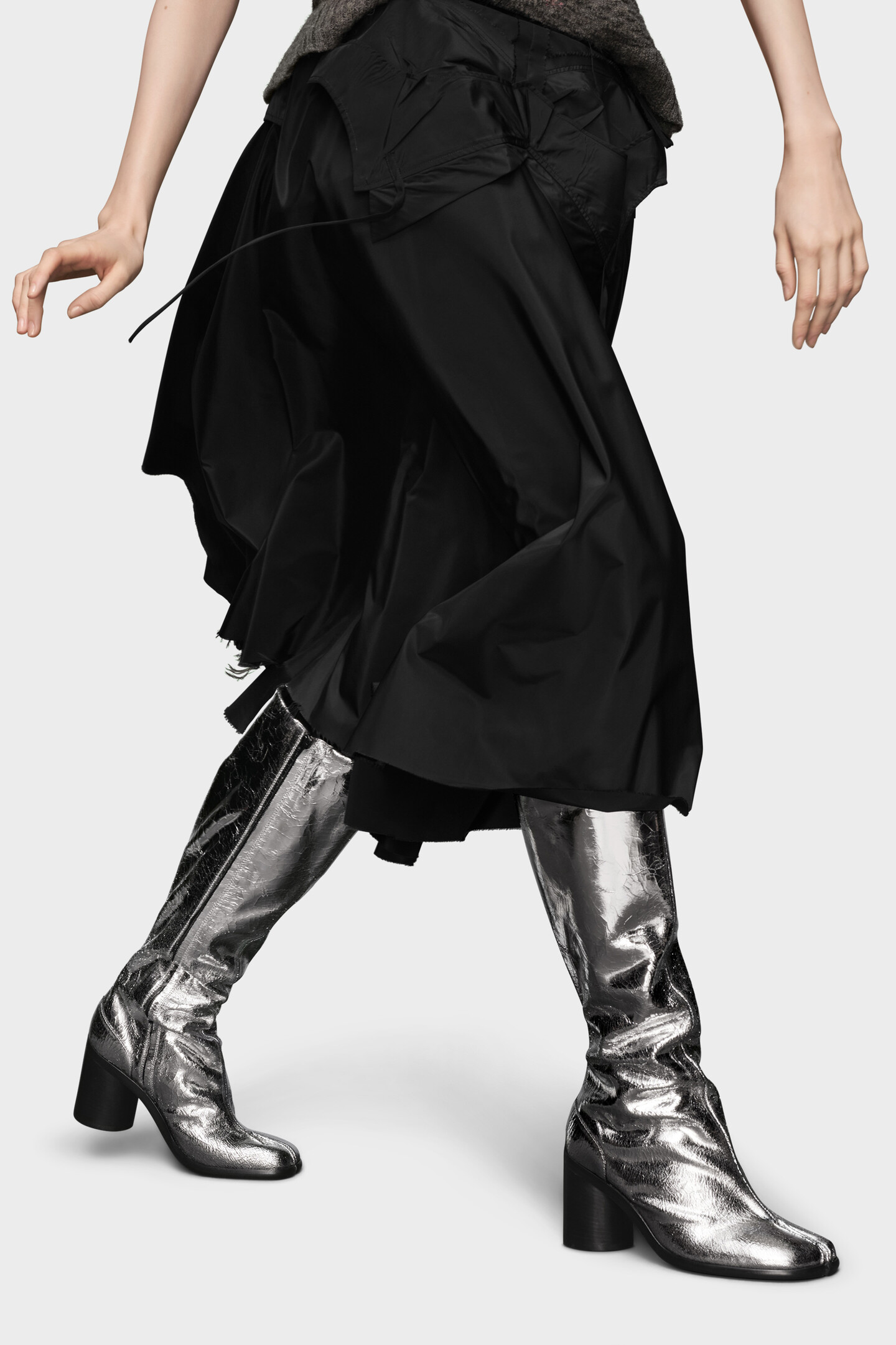 Silver Tabi Broken Mirror Boots | Maison Margiela Official