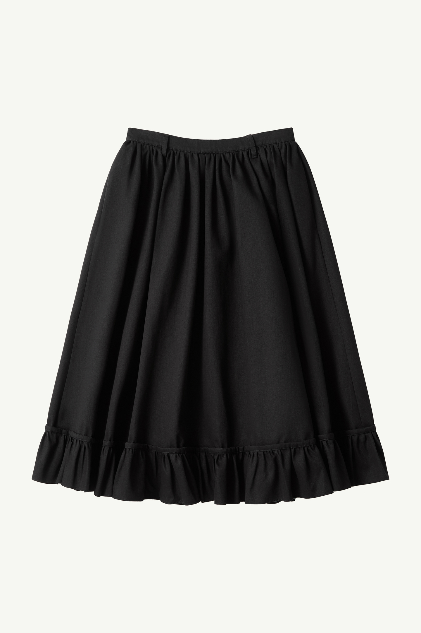 Black Quilted lining gathered skirt | MM6 Official