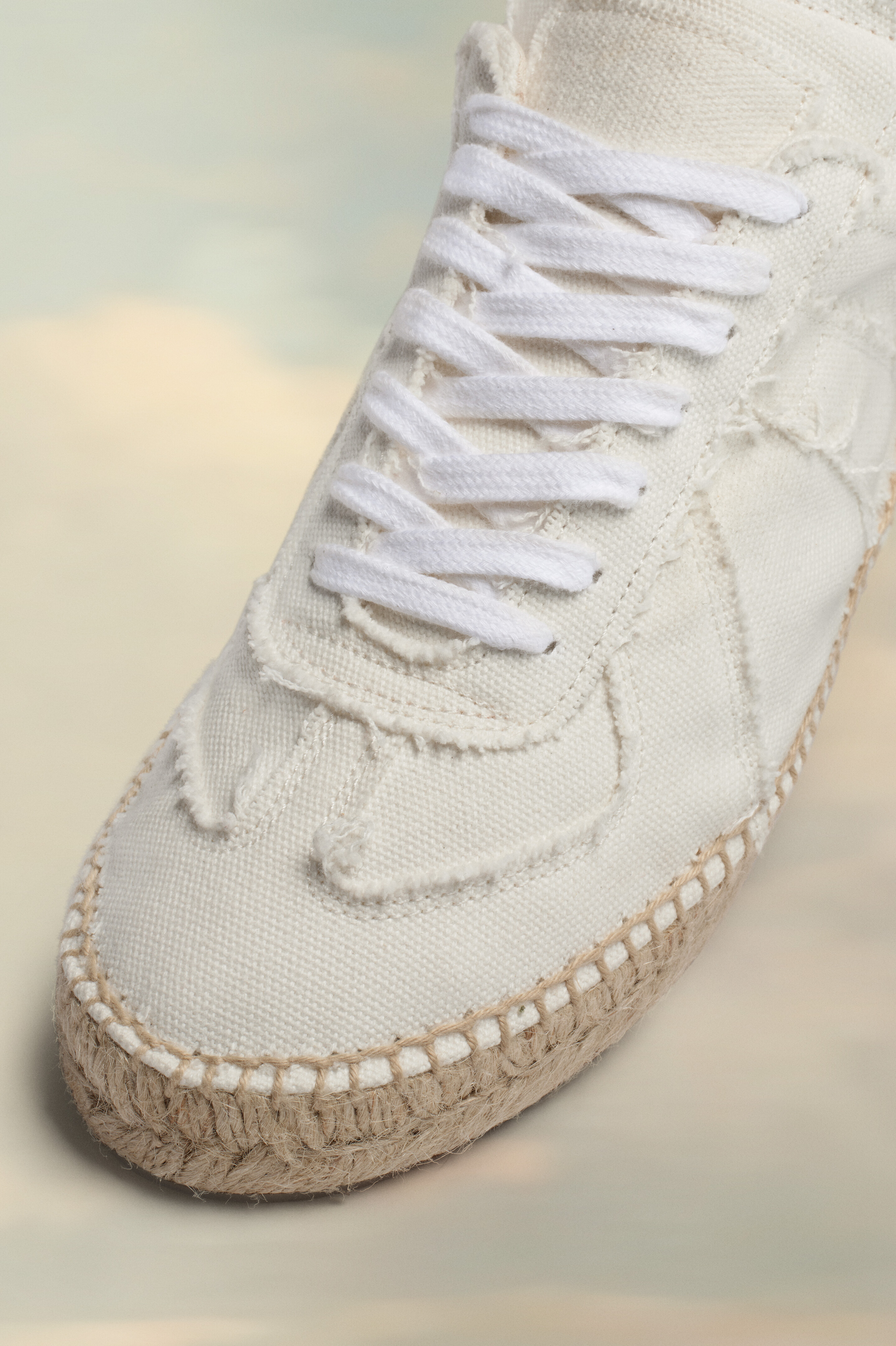 Maison Margiela Espadrille-Sneakers aus Canvas in Weiß Damen Schuhe Flache Schuhe Espadrilles und Sandalen 