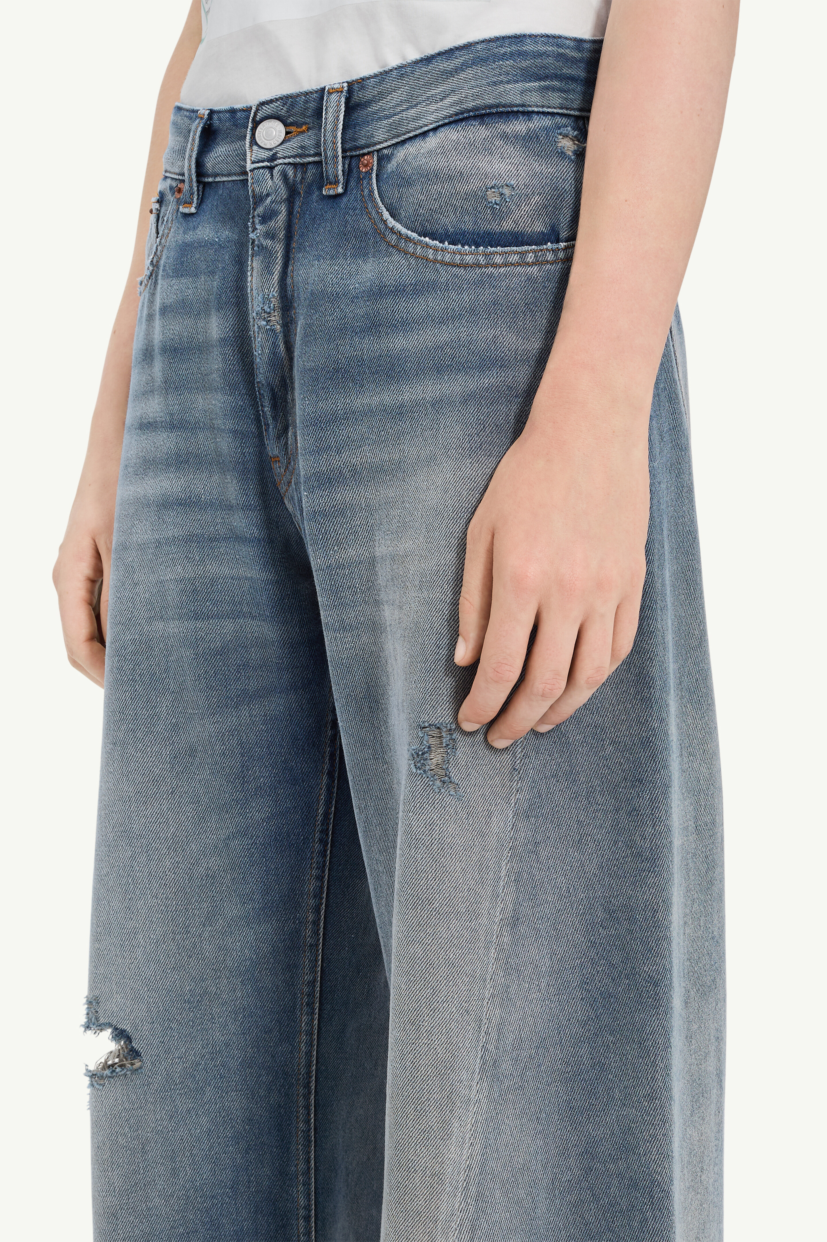 Blue Distressed jeans | MM6 Official