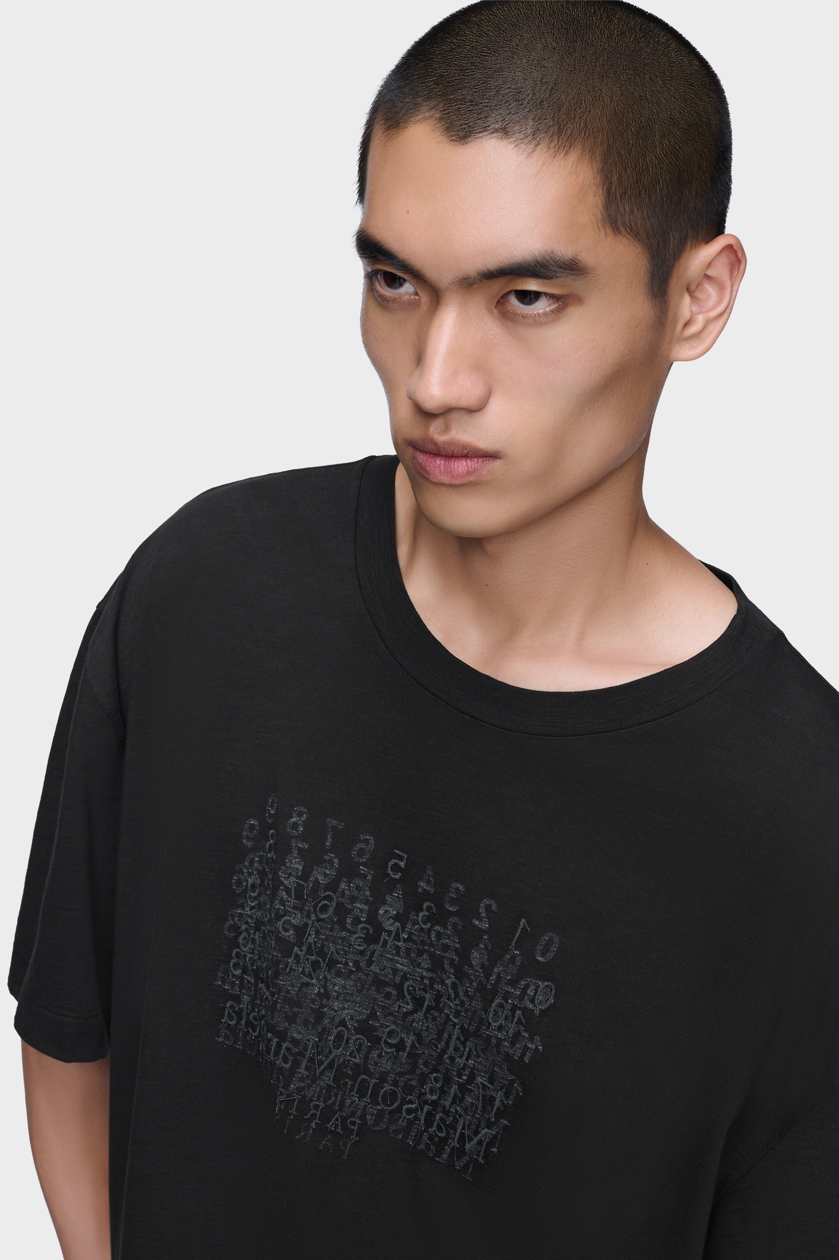 Black Cotton Numerical T-shirt | Maison Margiela Official