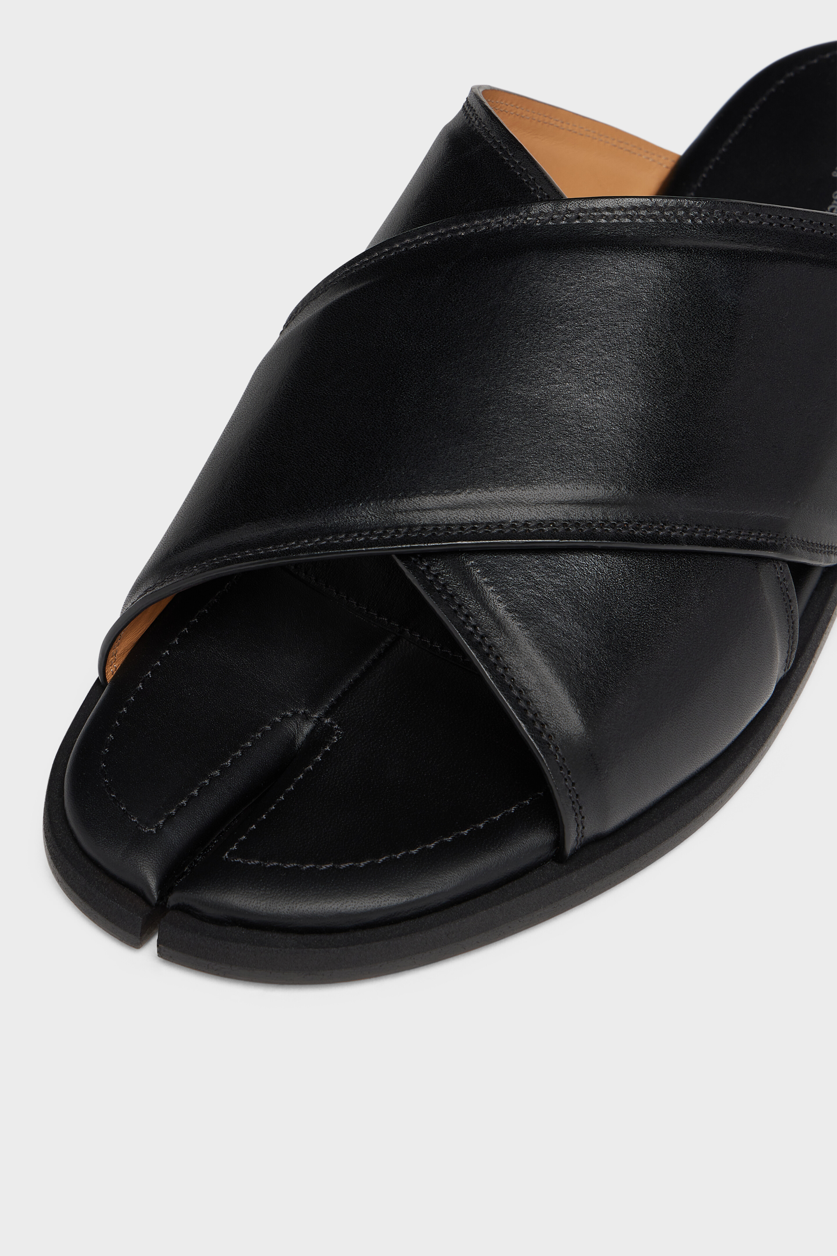 Black Tabi Numbers Crossed Sandal | Maison Margiela Official