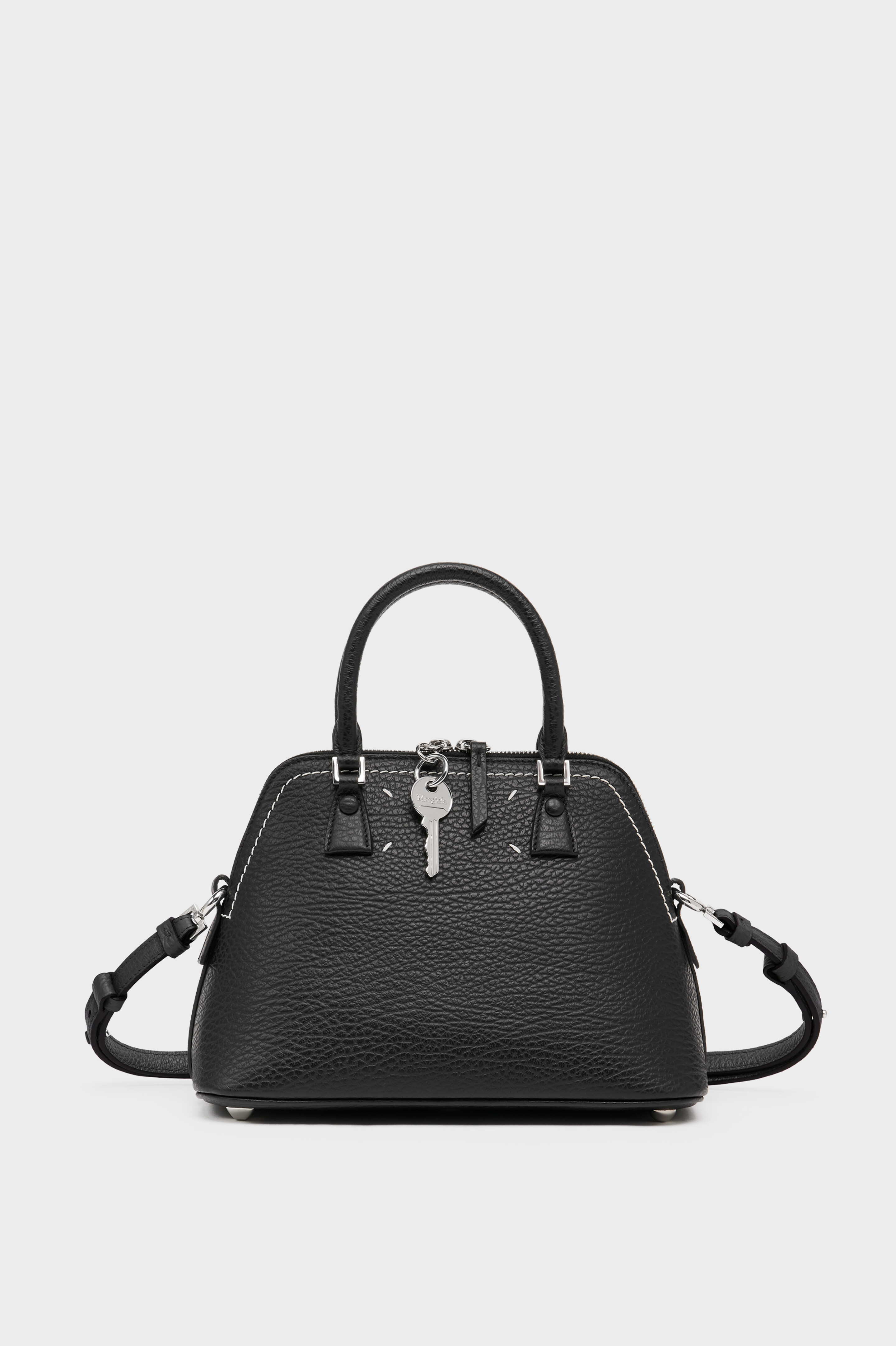 Black Grainy Leather Mini 5AC Bag | Maison Margiela