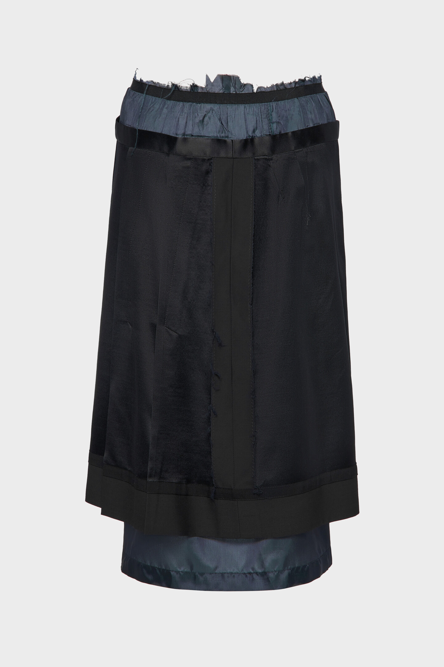Women's Black Wool & Silk Midi Skirt | Maison Margiela