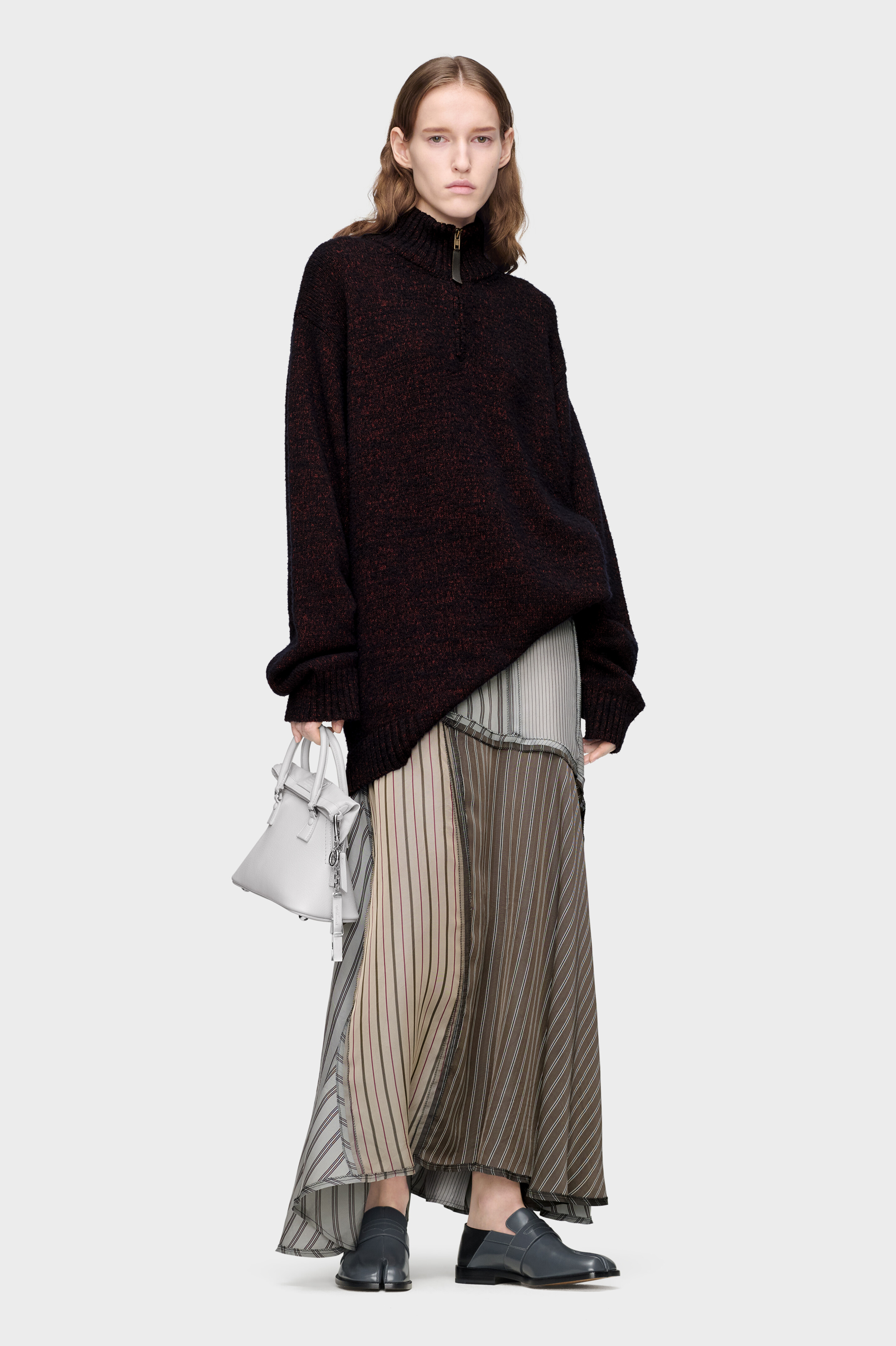 Bordeaux Half-Zip Knit Sweater | Maison Margiela Official