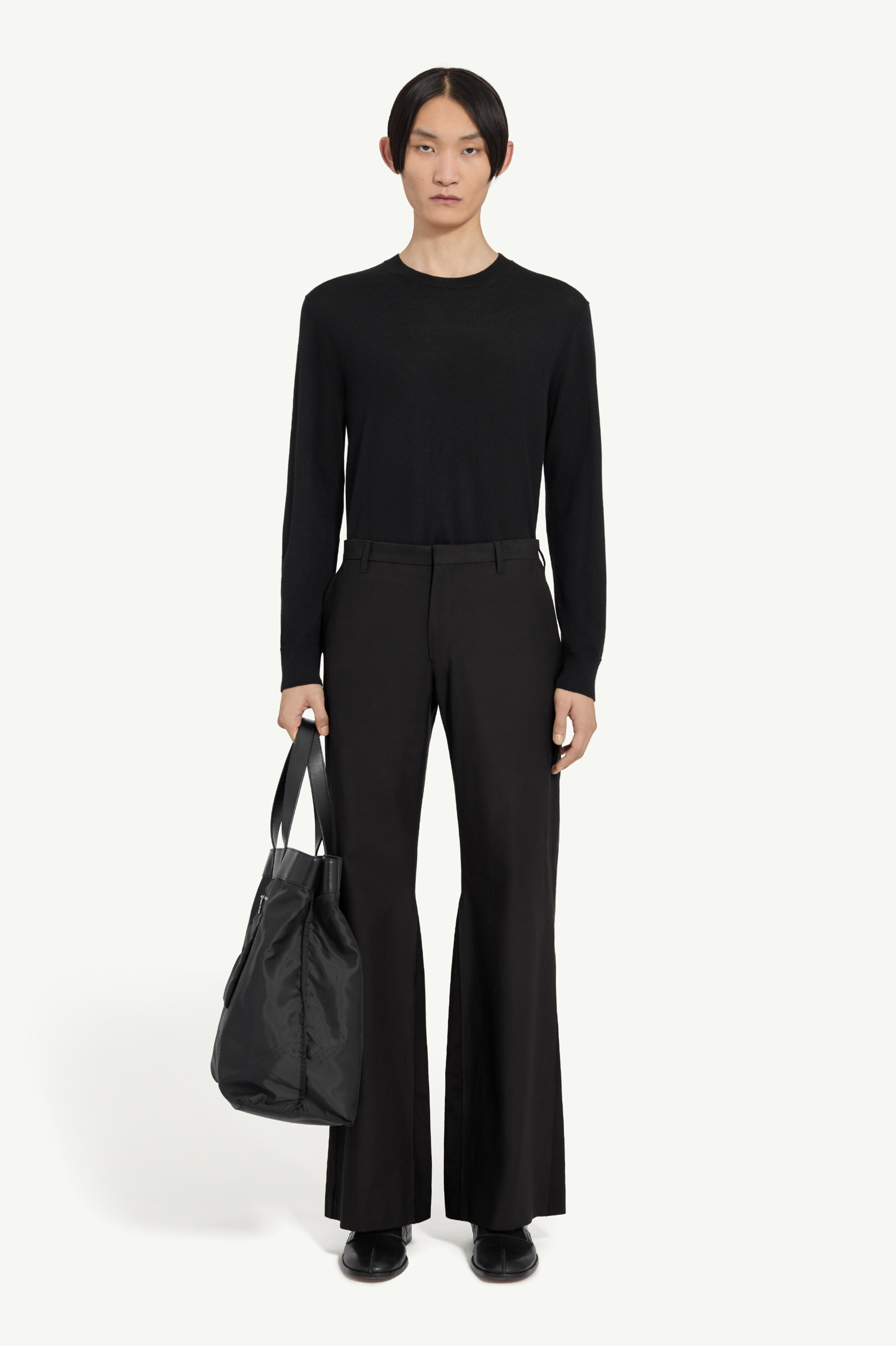 Men's Cotton-Viscose Flared Trousers | MM6