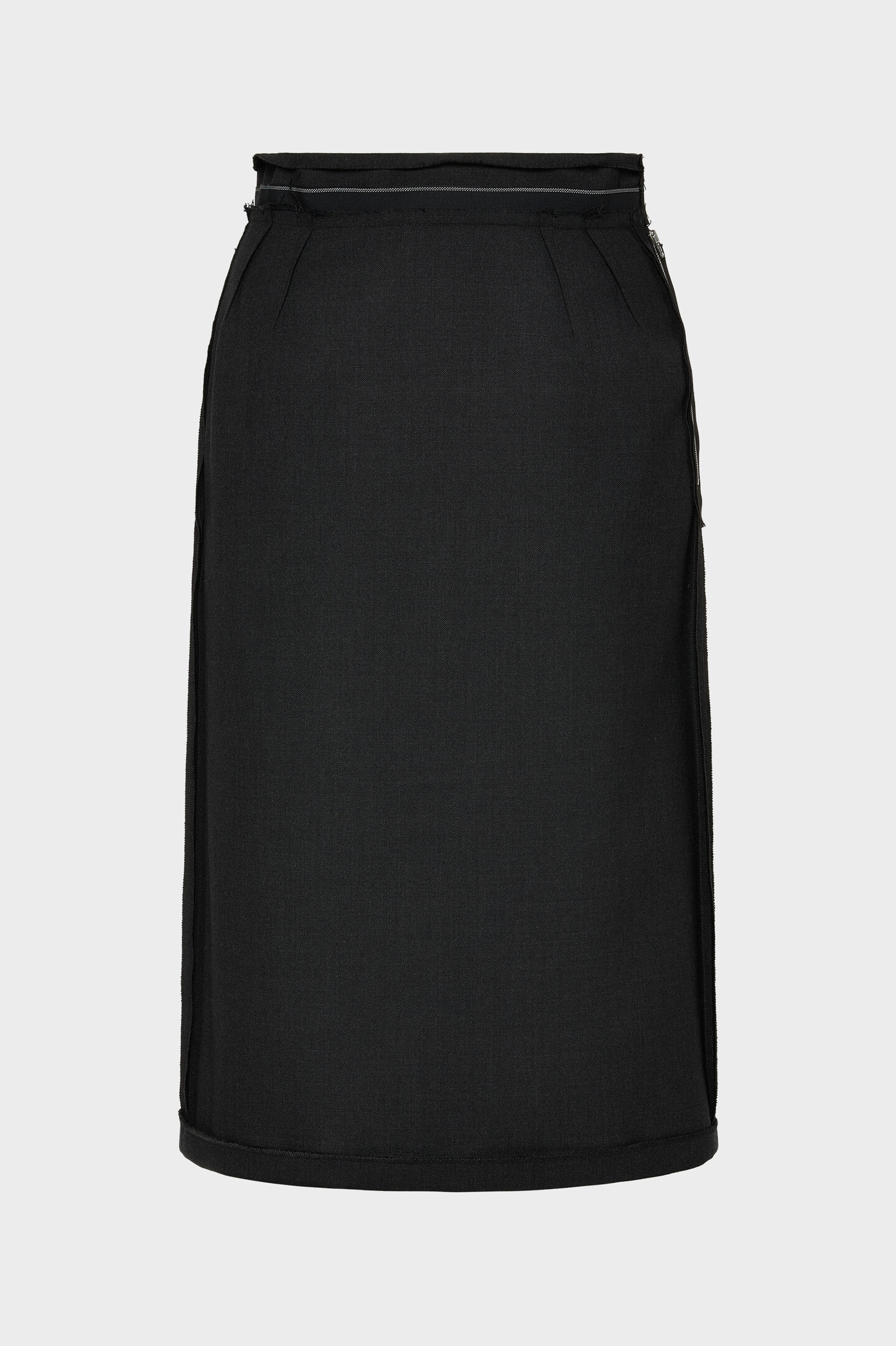 Reversed Midi Skirt Charcoal | Maison Margiela Official