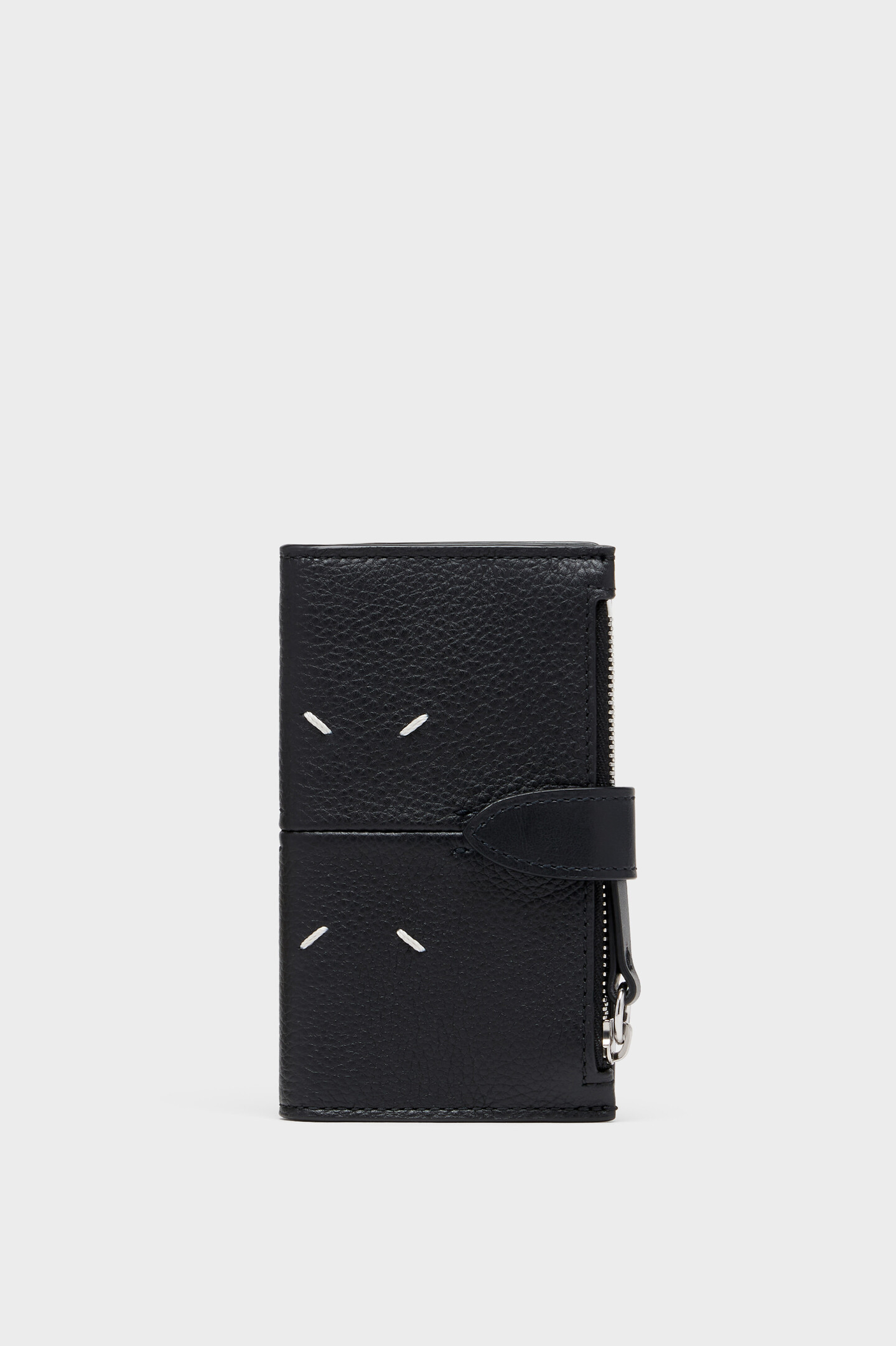 4ステッチ レザー ジップカードホルダー ブラック | Maison Margiela公式
