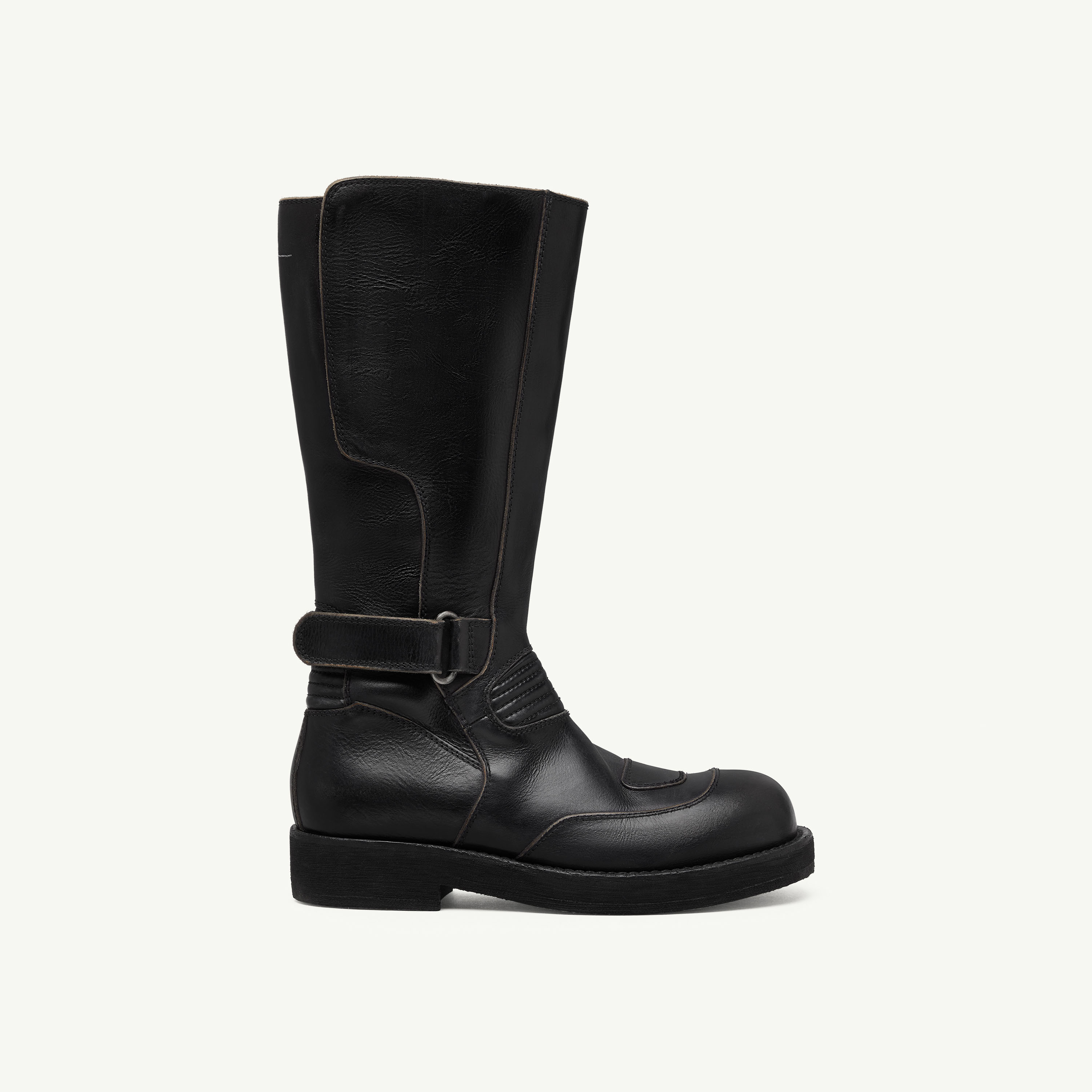 Men's Calf Leather Biker Boots | MM6