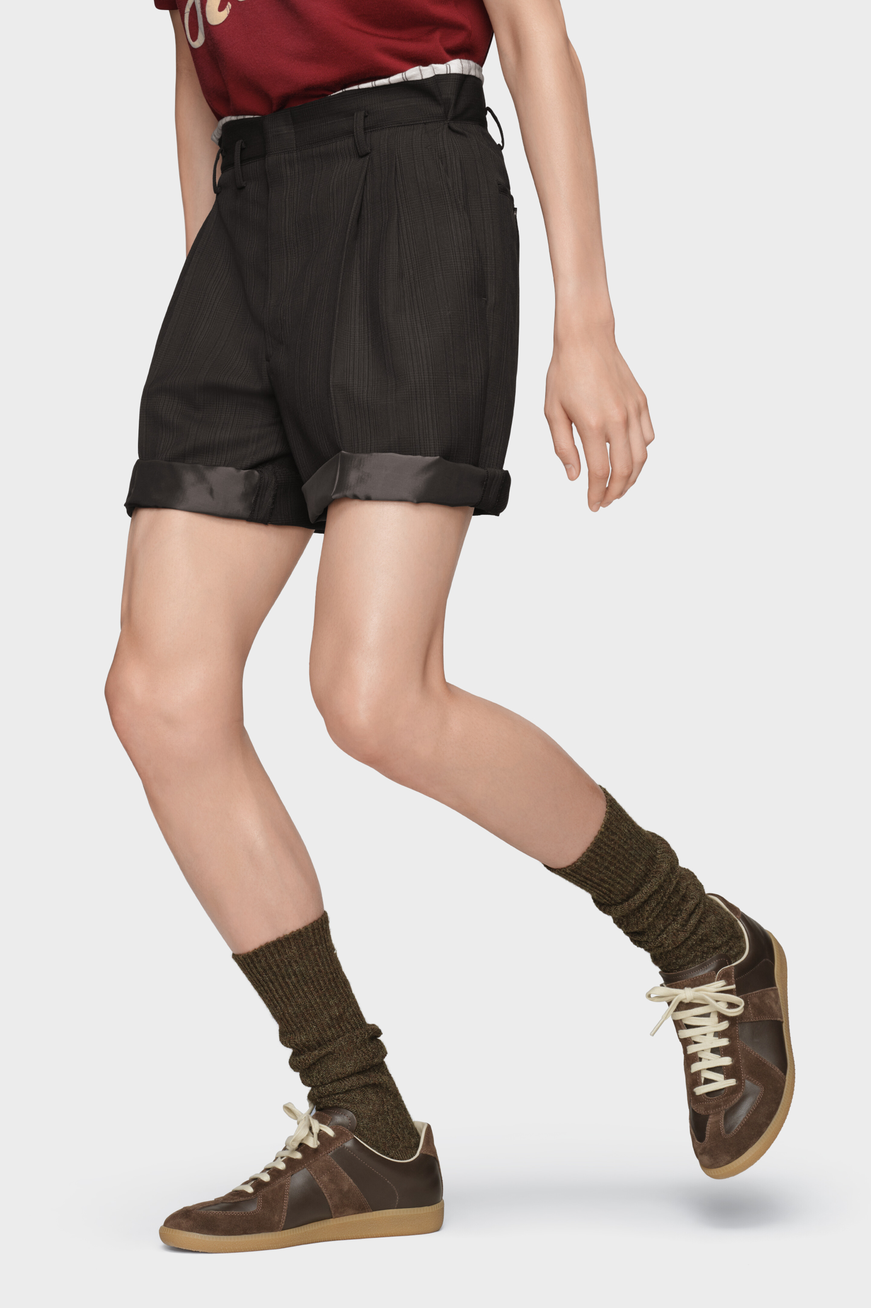 Men's Black Wool Tailored Shorts | Maison Margiela