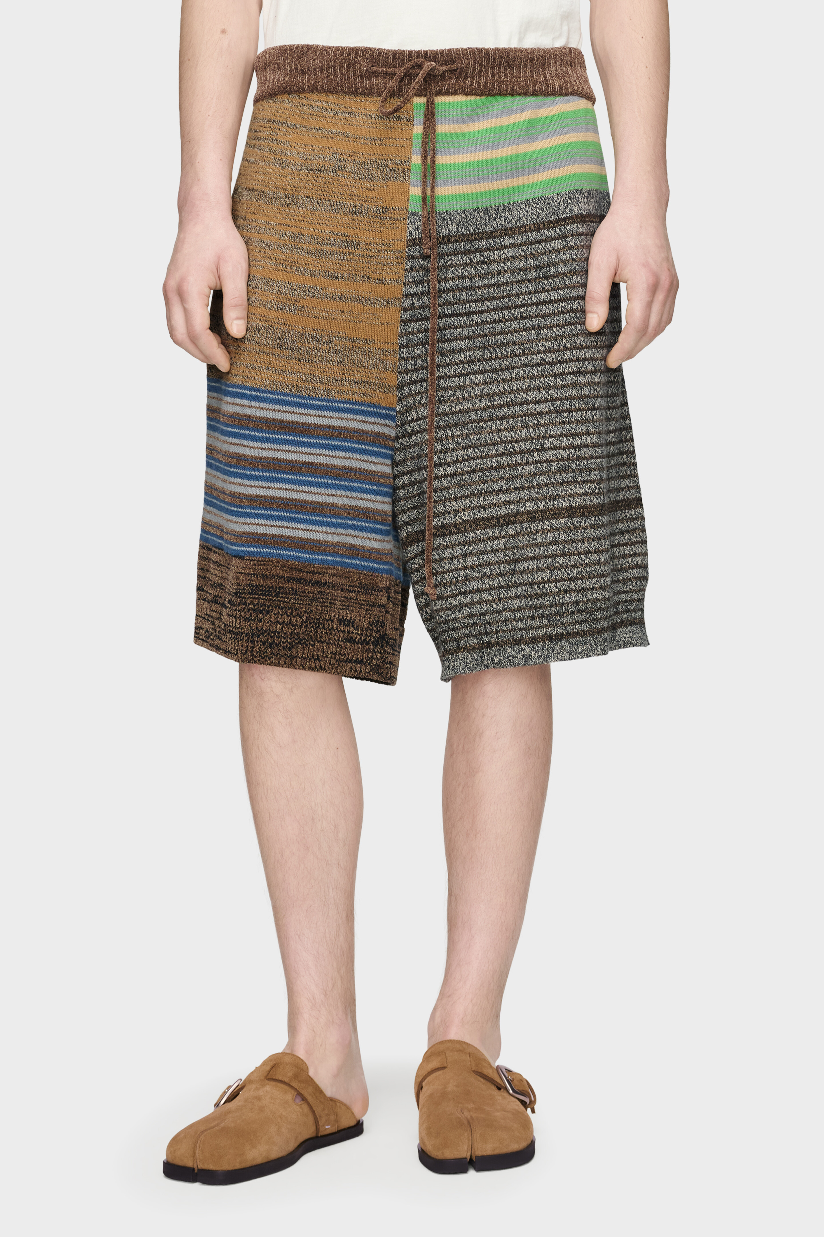 MAISON MARGIELA サイドライン ニット ショートパンツ STRIPED KNIT SHORTS | Maison Margiela