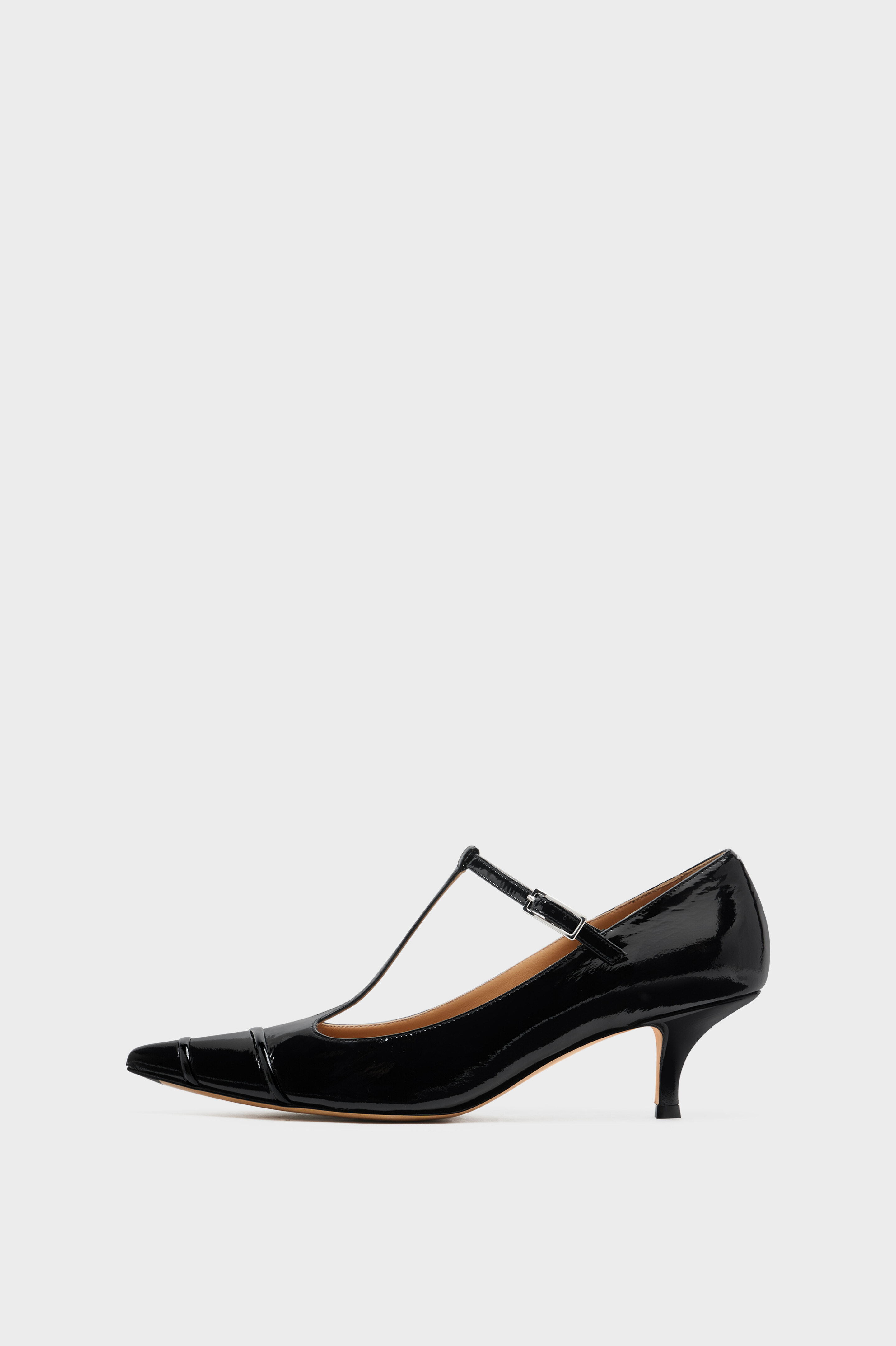 Women's Black Leather Kinkies T-Bar | Maison Margiela Women's Black Leather Kinkies T-Bar | Maison Margiela