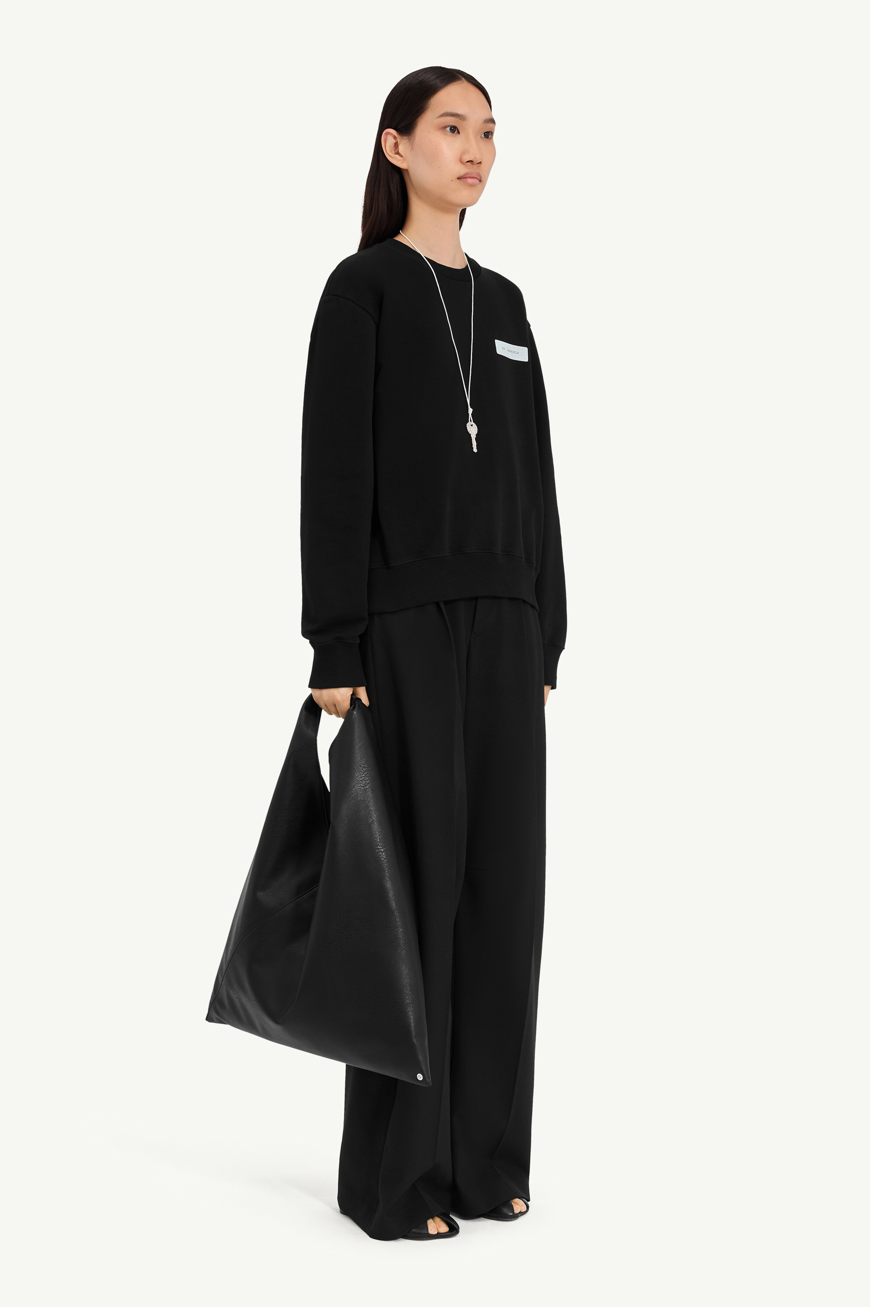 Black Cotton sweater | MM6 Official