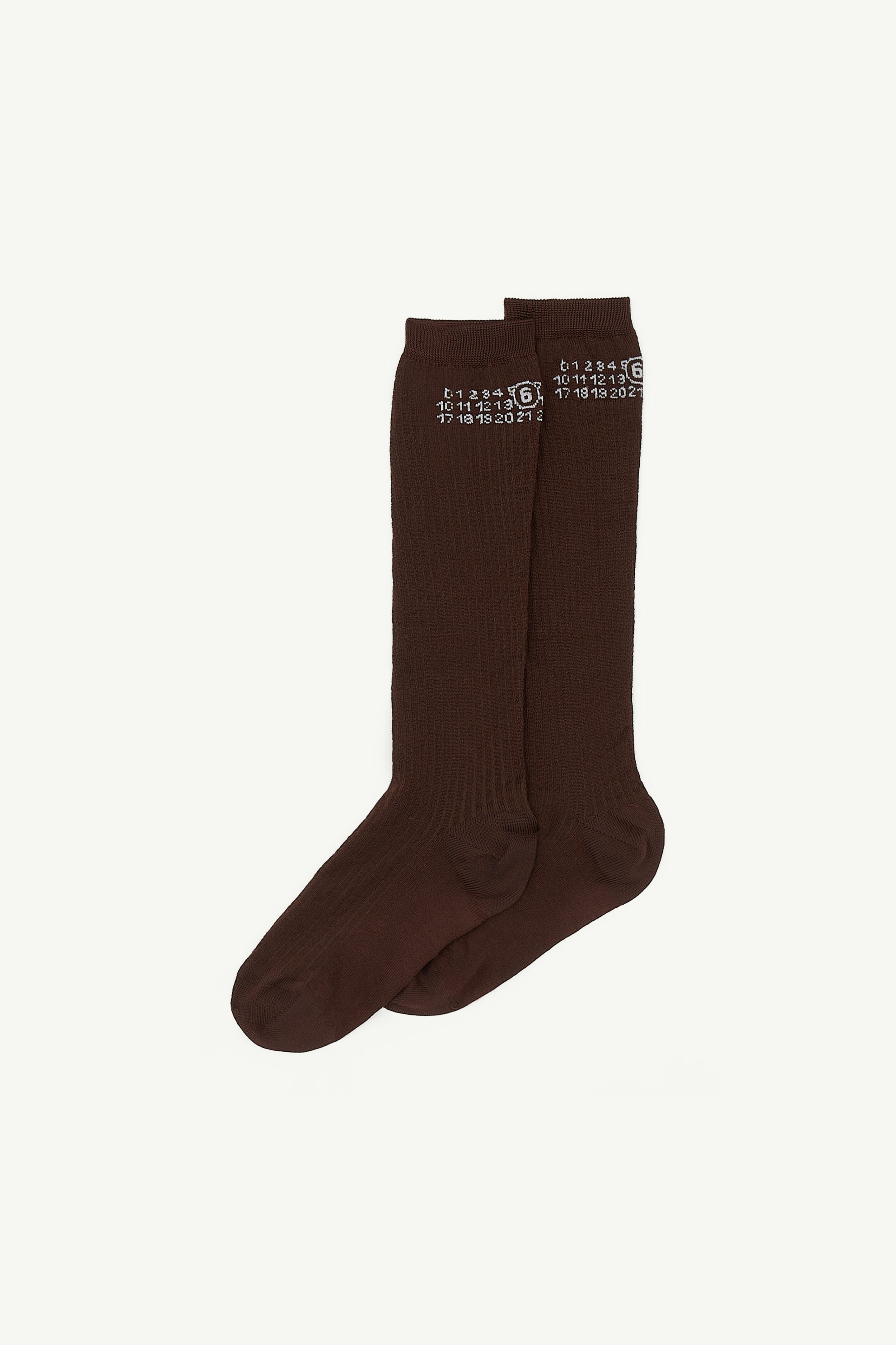 Numeric ribbed socks