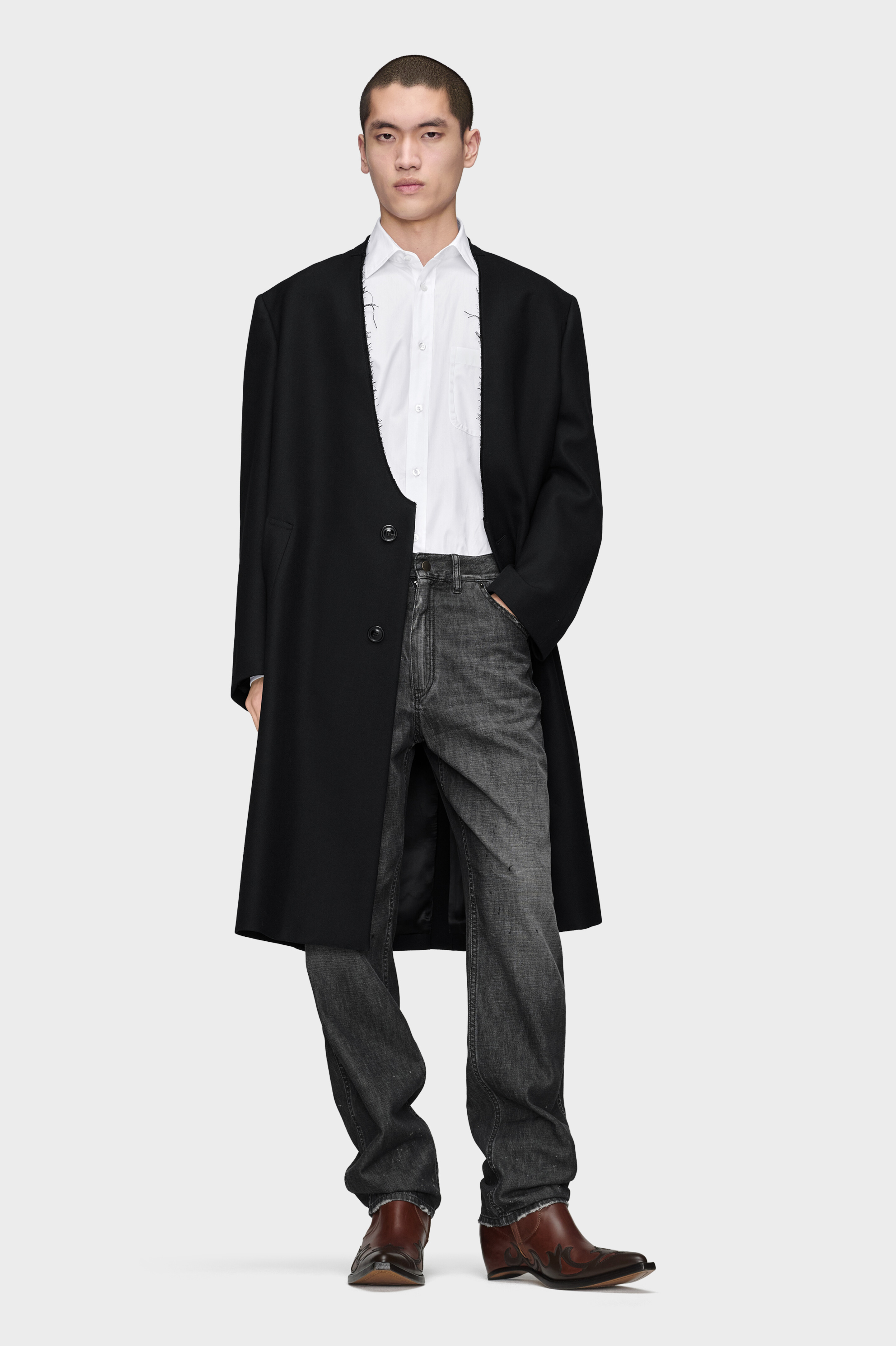 White Cotton Long-Sleeve Shirt | Maison Margiela Official