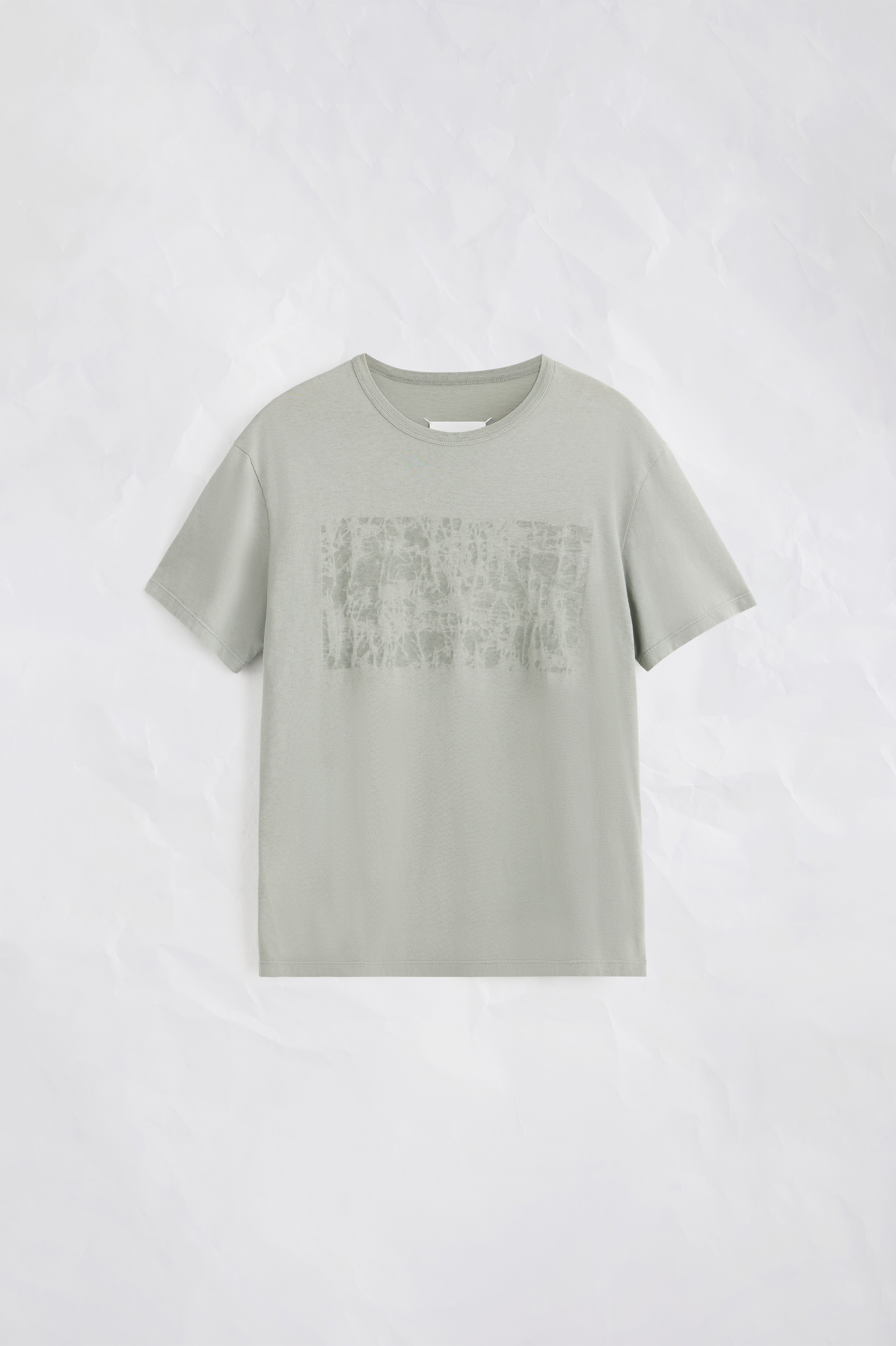 Light Grey Wax Treatment Cotton T-Shirt | Maison Margiela Official