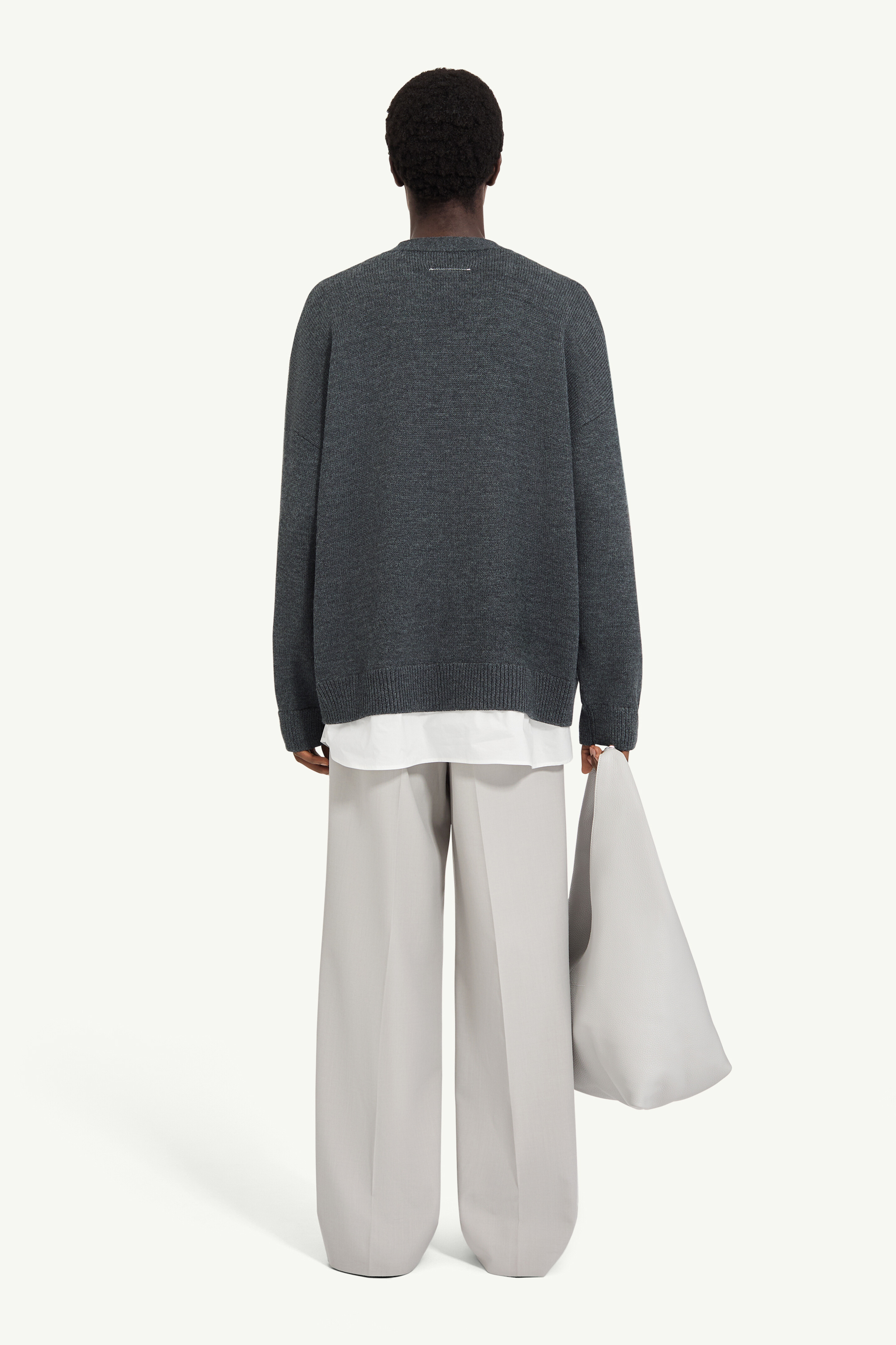 Gray Two-in-one knit cardigan | MM6 Official