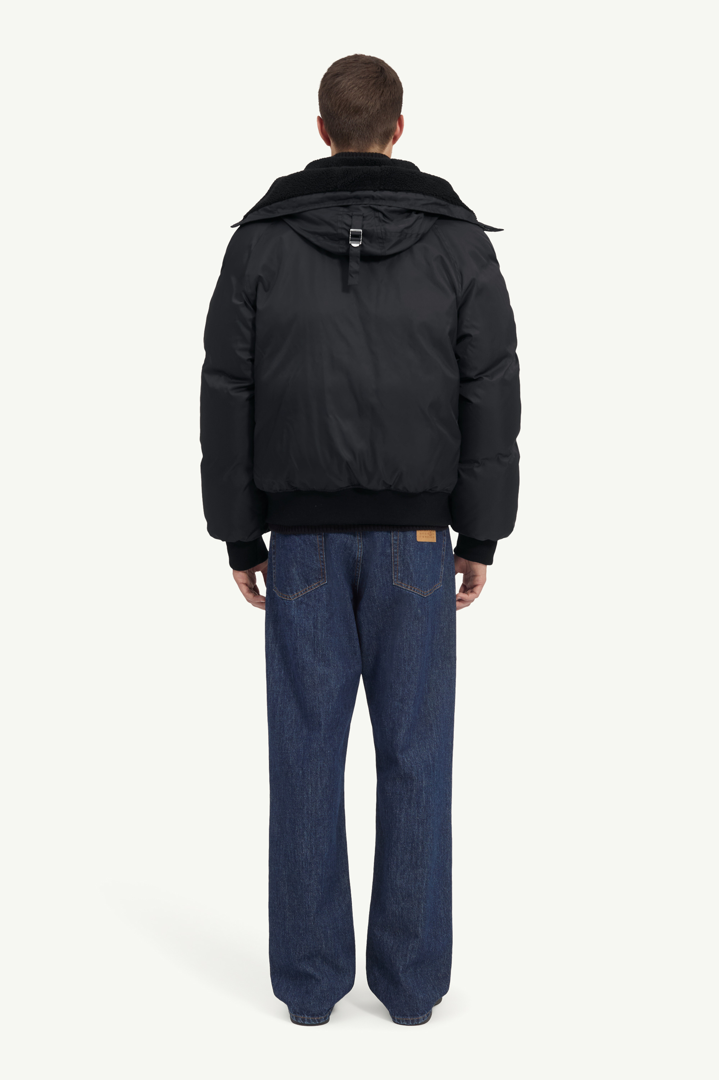 プ*い様 MM6 2022aw Bomber Jacket Black Hooded bomber jacket | MM6 Official