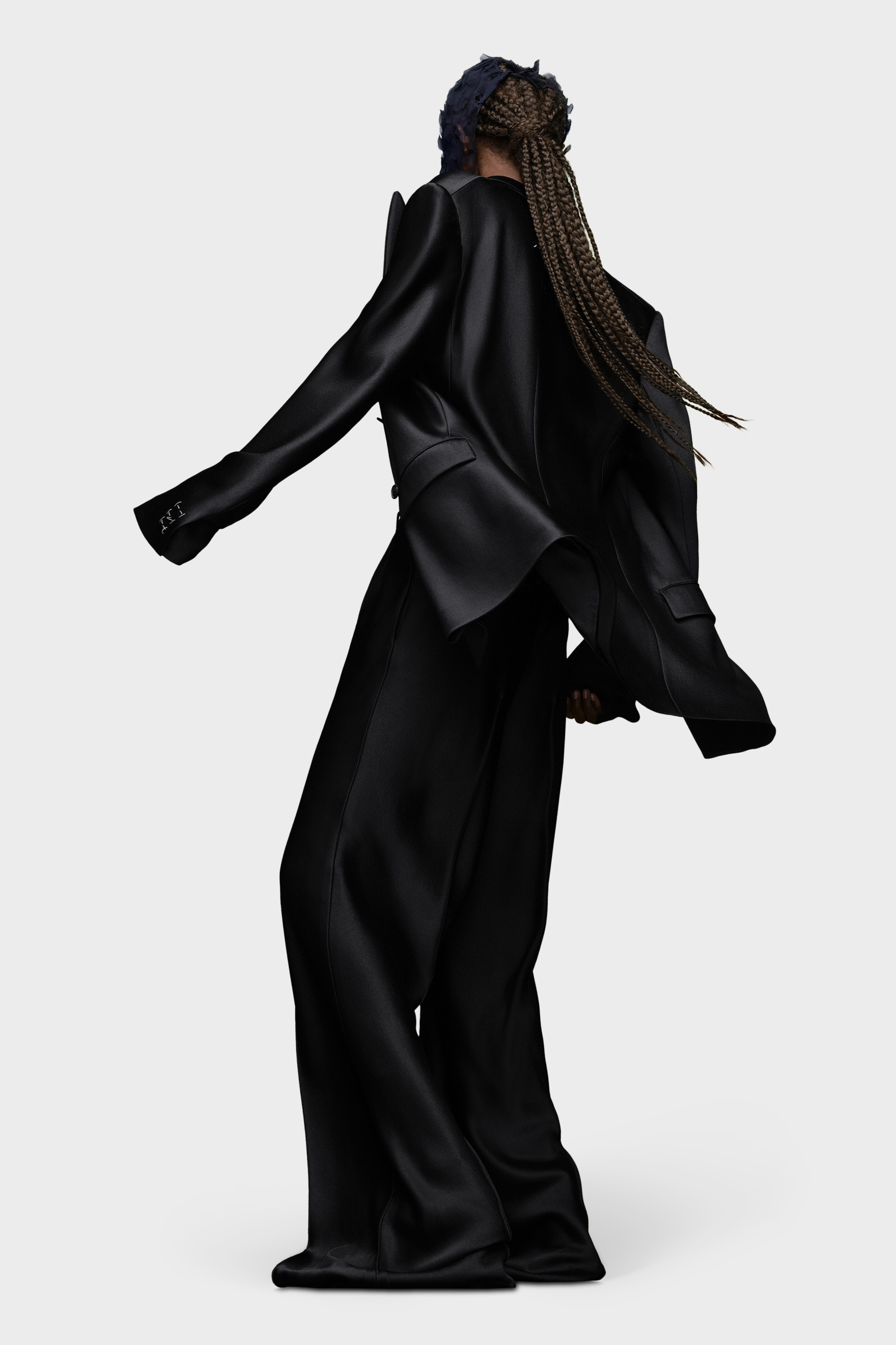Black Satin Oversized Suit | Maison Margiela