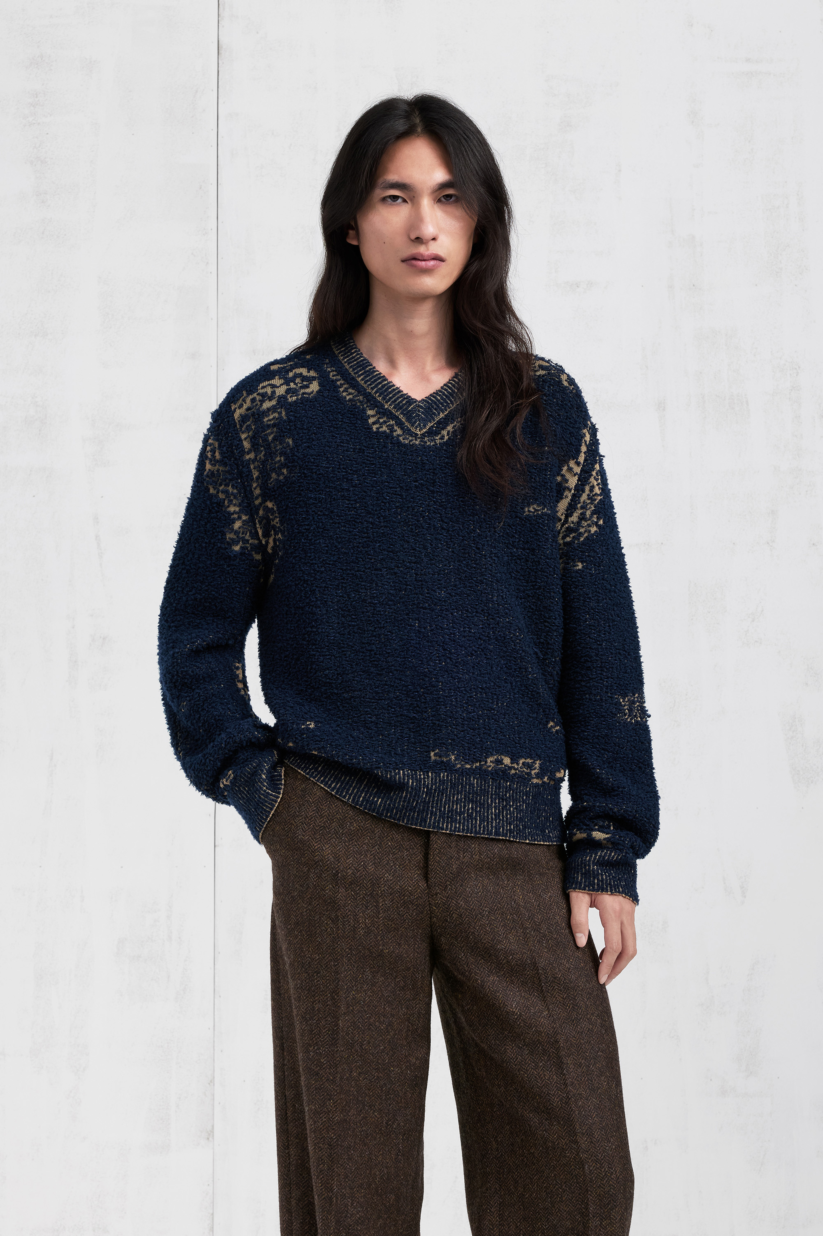 Strickpullover mit S&auml;urebehandlung