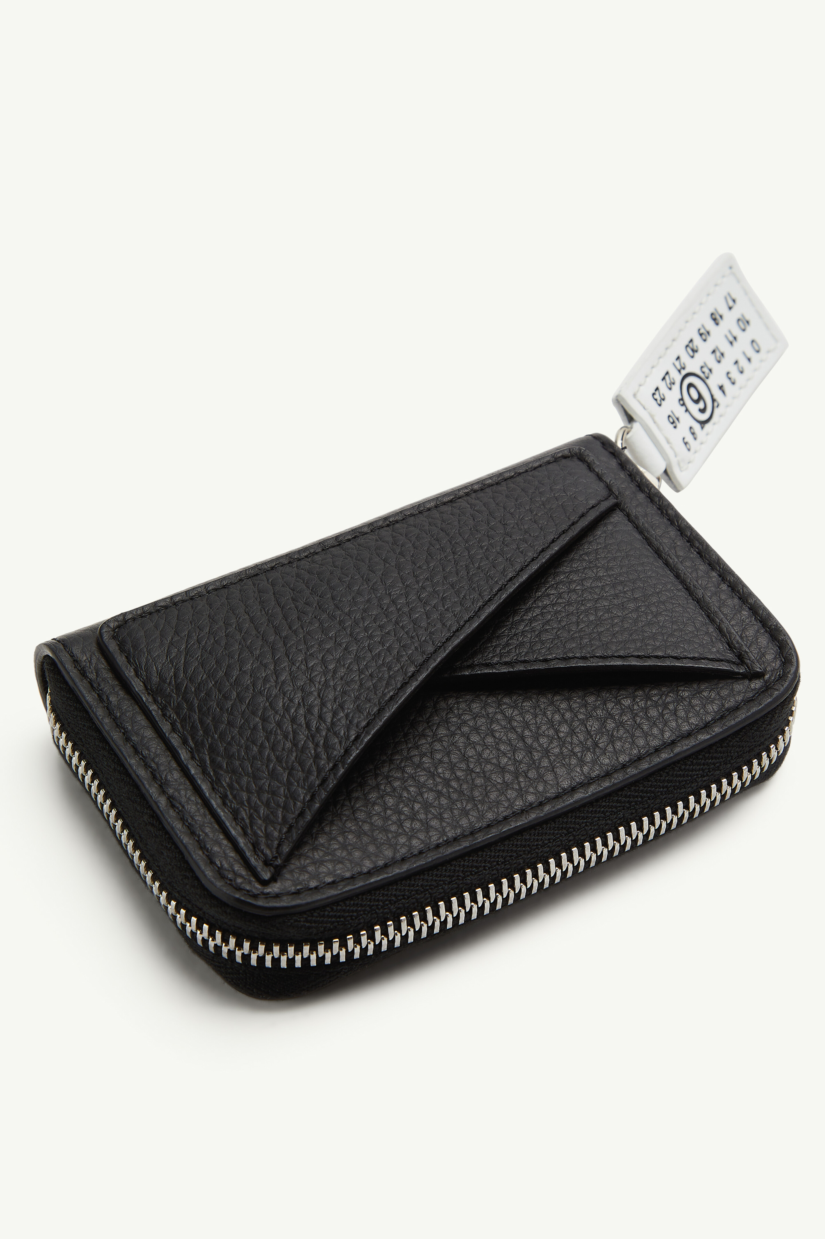 Black Calf Leather Japanese Wallet | MM6