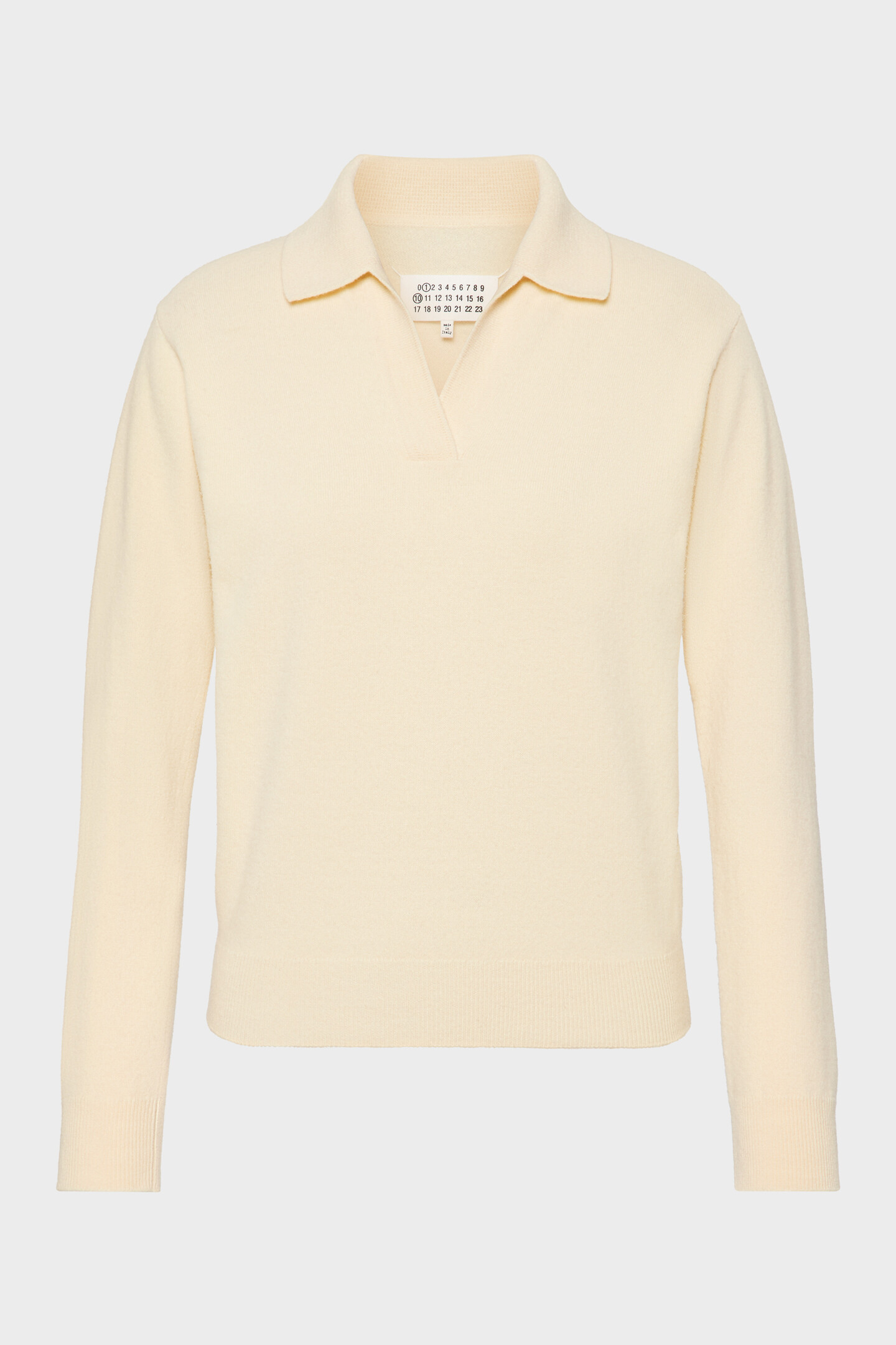 Women's Yellow Wool Polo Knit Top | Maison Margiela