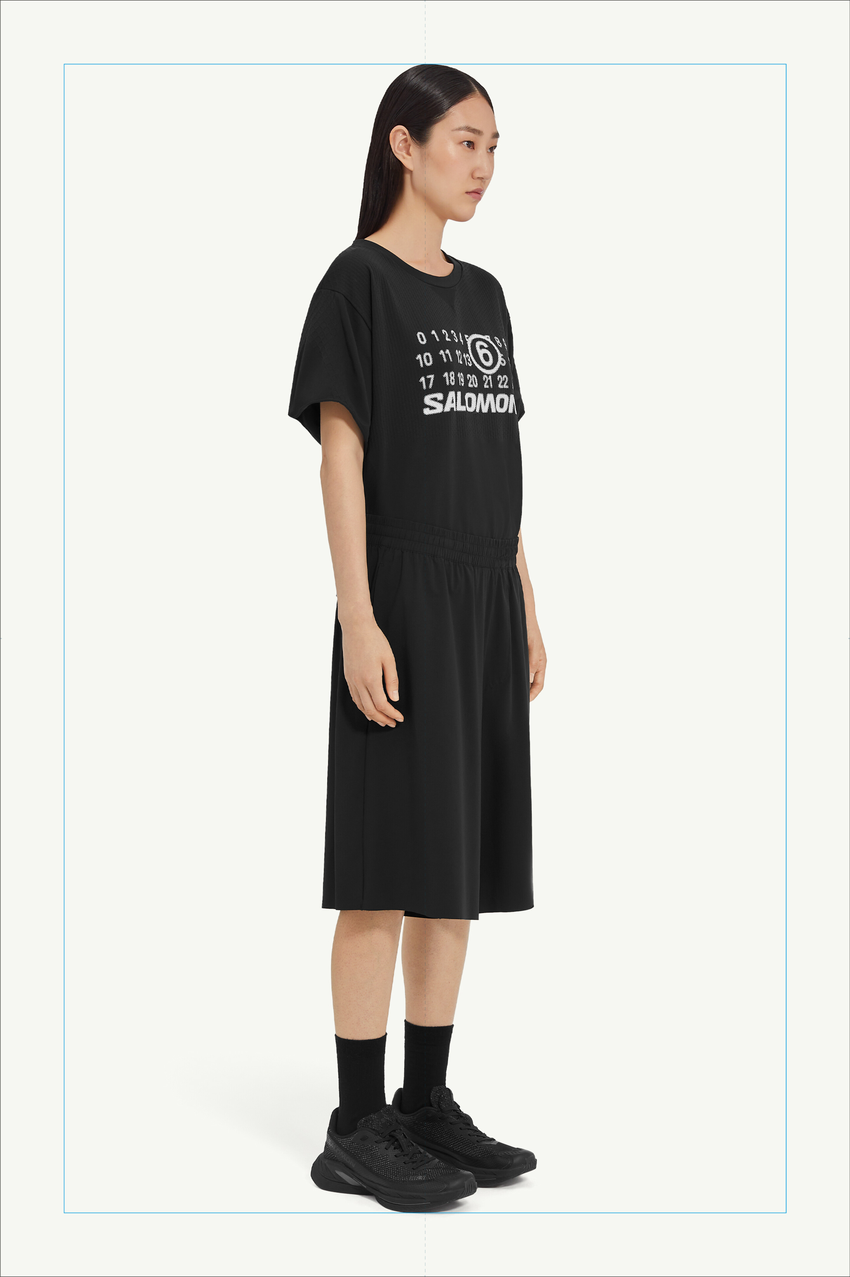 Black Regular-wasted Shorts MM6 x Salomon | MM6 | Maison Margiela