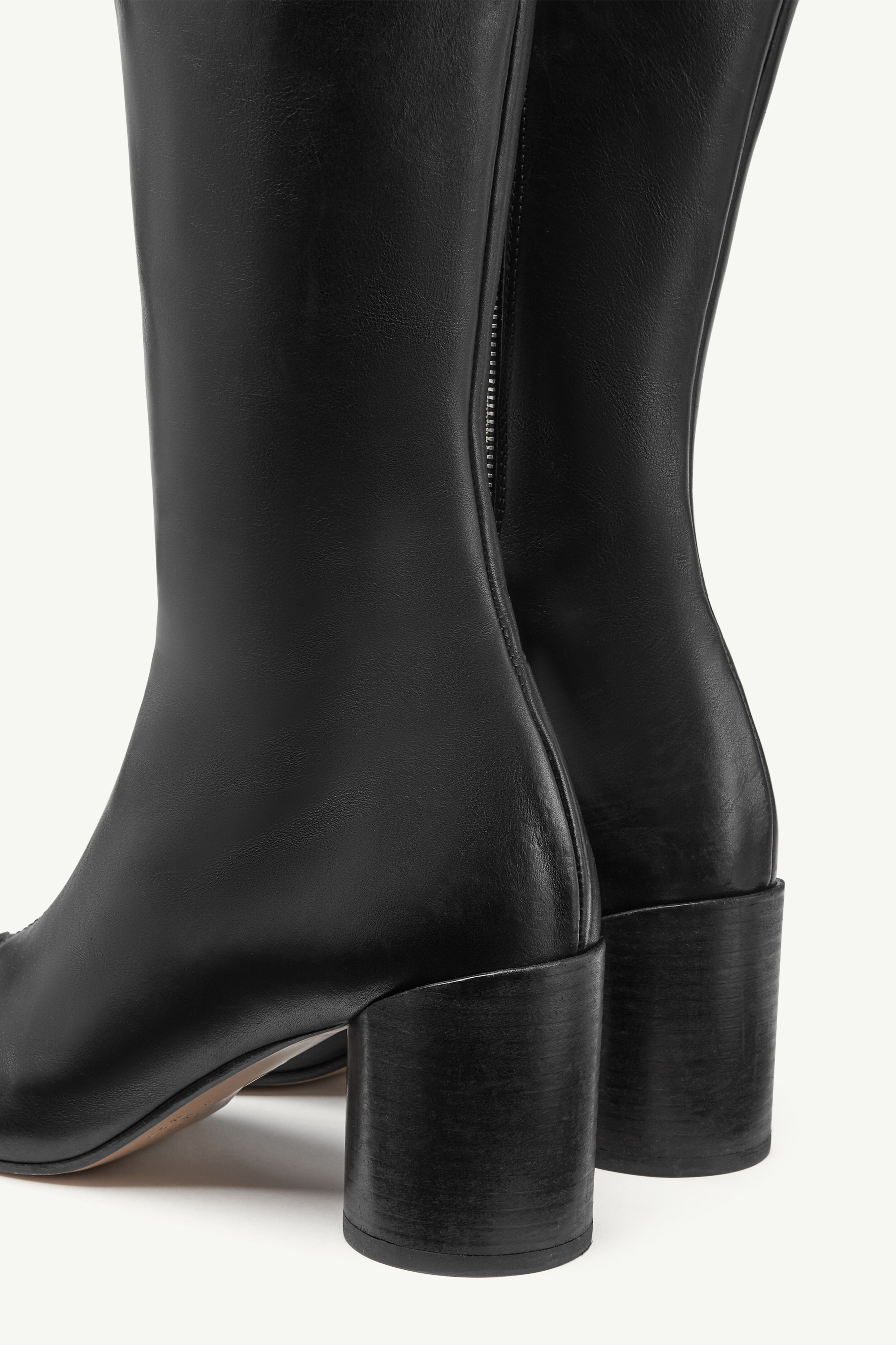 Black Leather Knee-high Boots | Maison Margiela