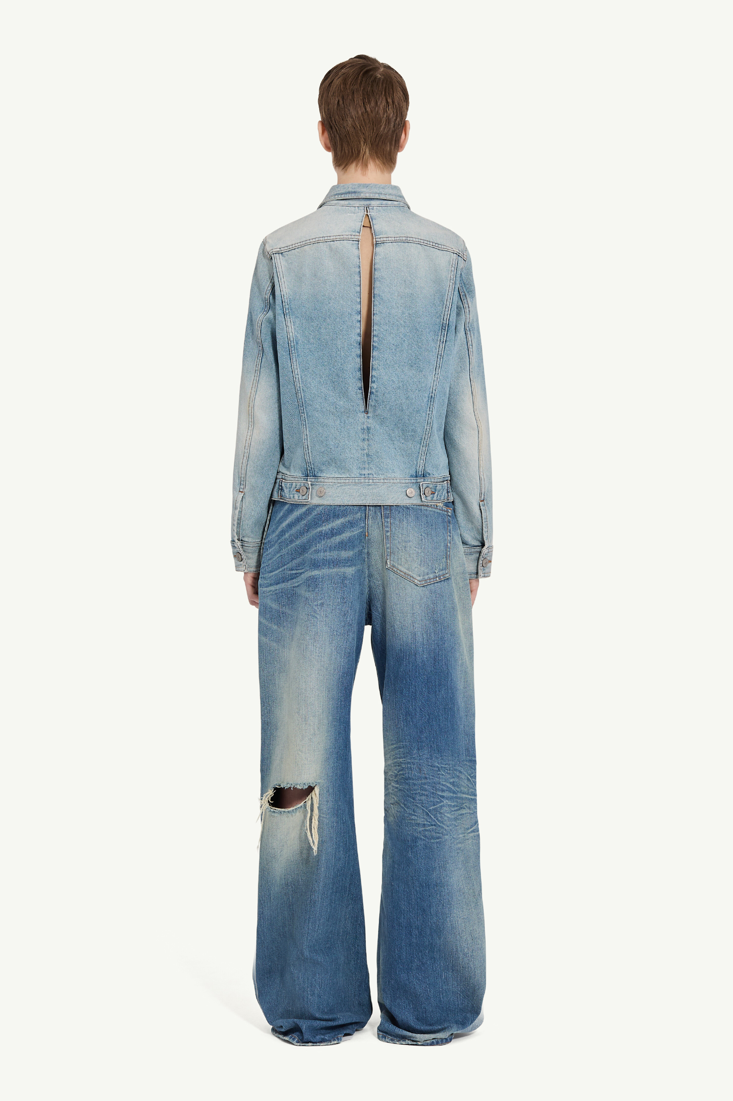 Blue Oversized Twist Denim Jacket | Maison Margiela